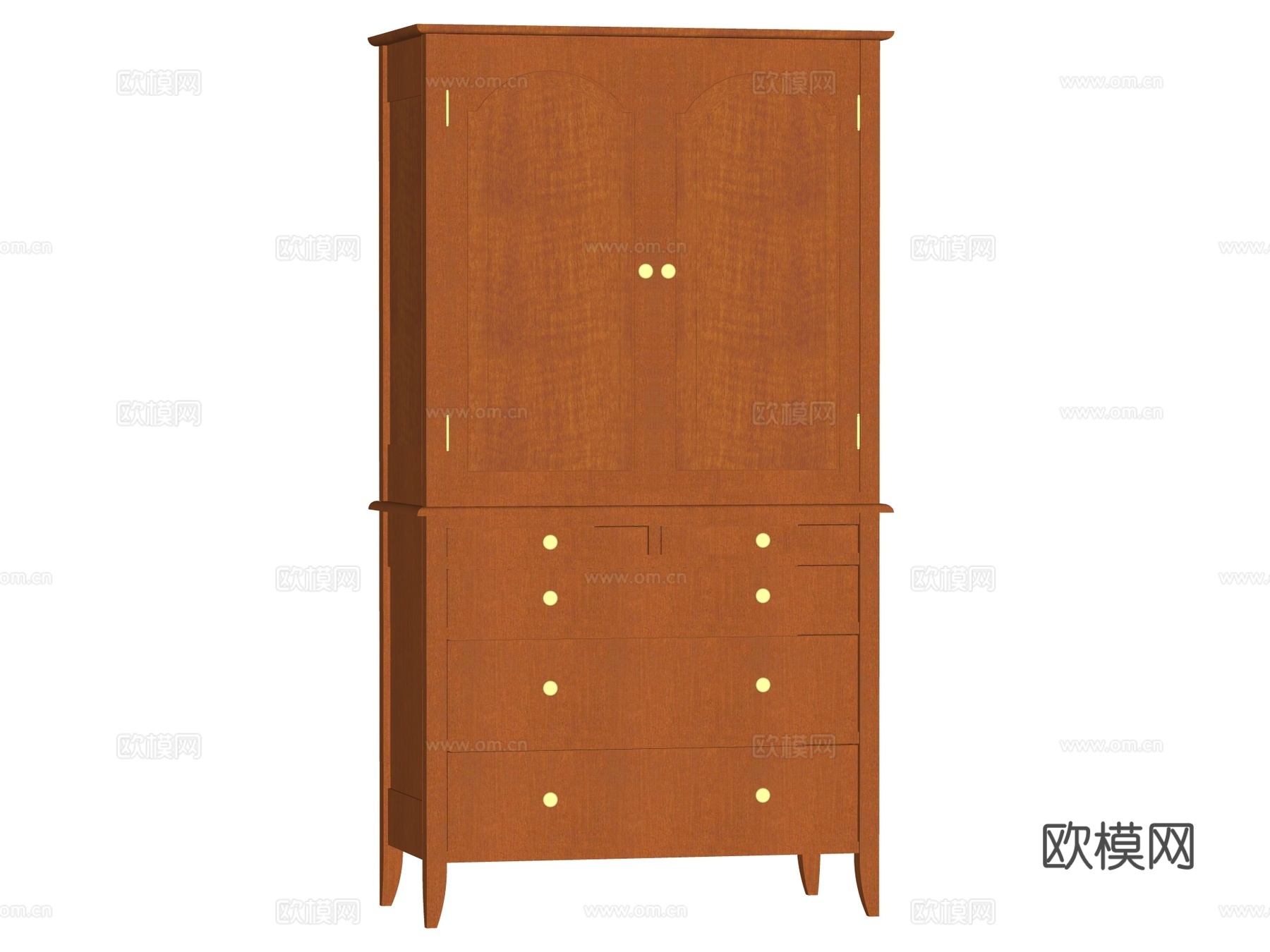 复古中古欧式边柜斗柜装饰柜储物柜su模型