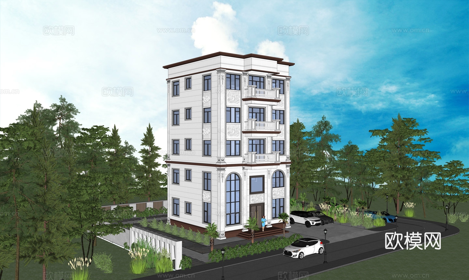 欧式别墅su模型su模型