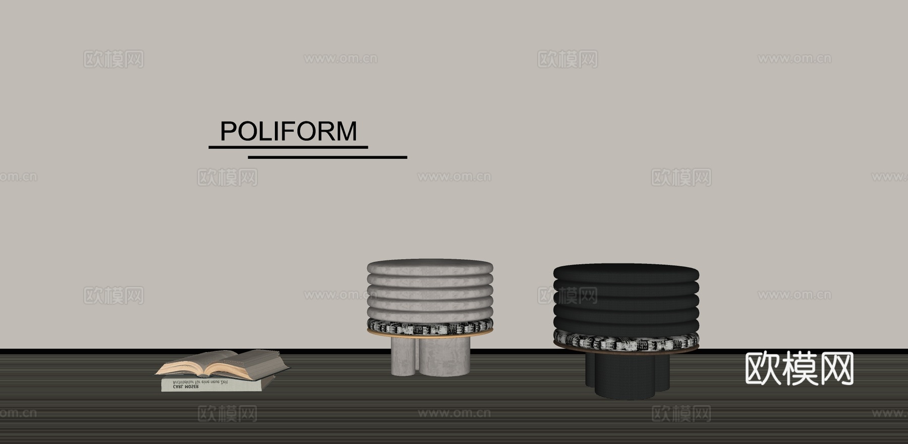 矮凳圆凳su模型