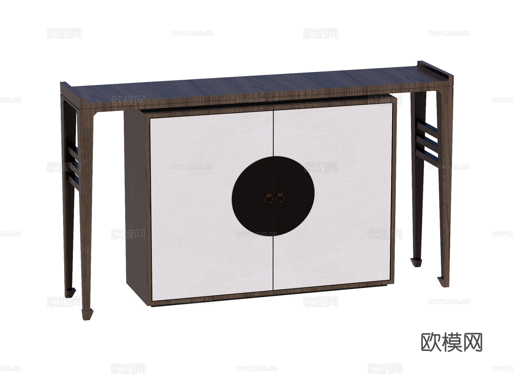 中式复古端景台案台条案su模型