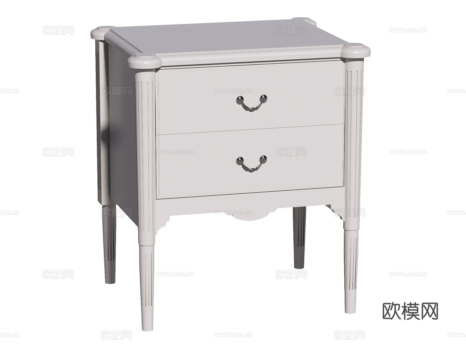 欧式床头柜装饰柜角几边几su模型
