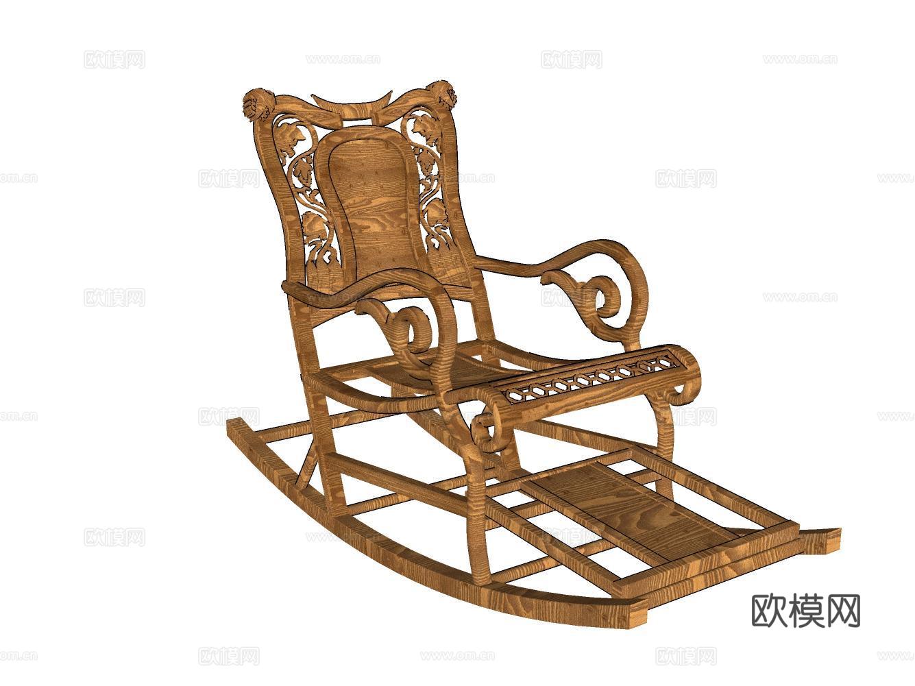 木椅su模型