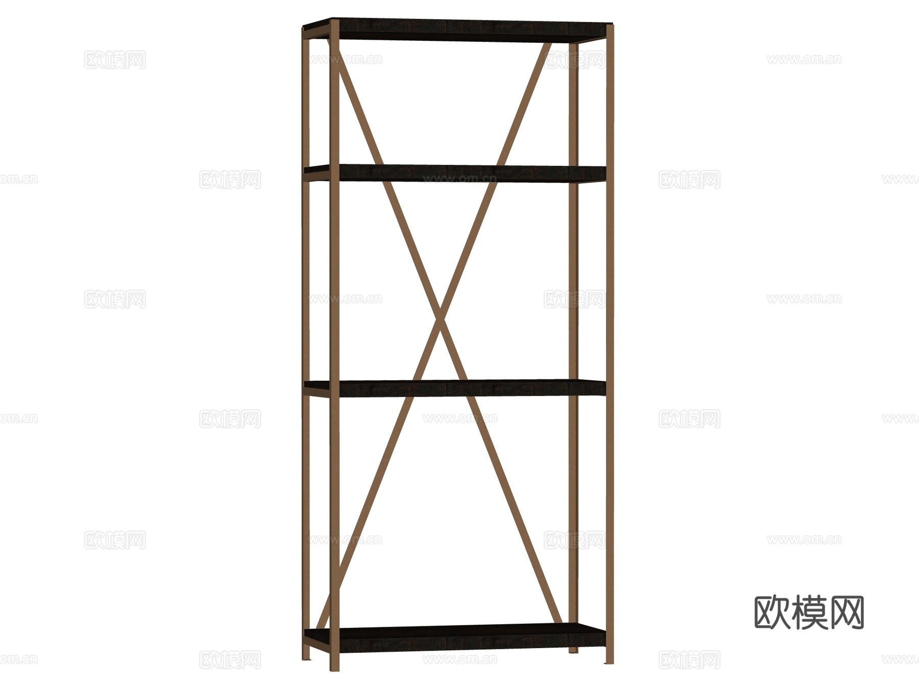 现代置物架装饰架su模型