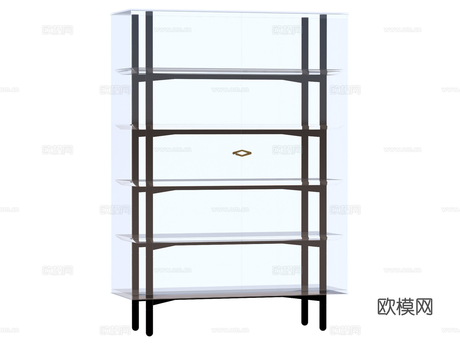 现代边柜装饰柜储物柜su模型