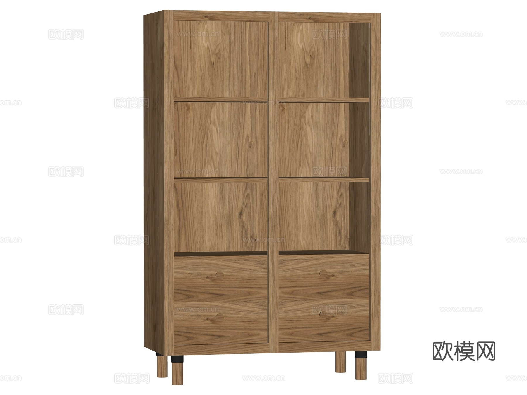 现代边柜装饰柜开放柜储物柜su模型