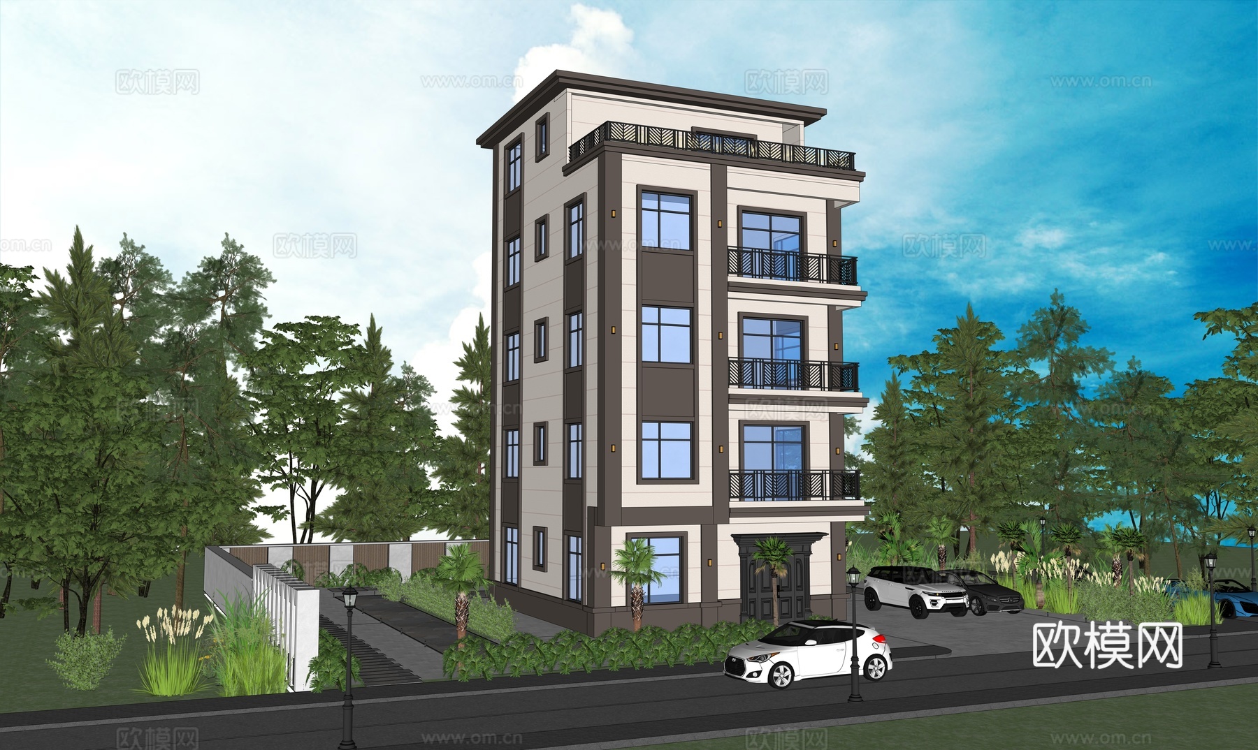 现代别墅su模型su模型