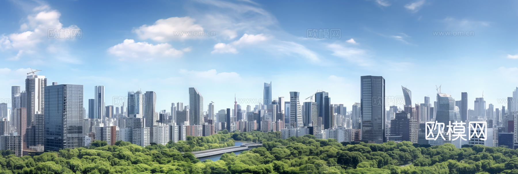 白天城市建筑户外外景