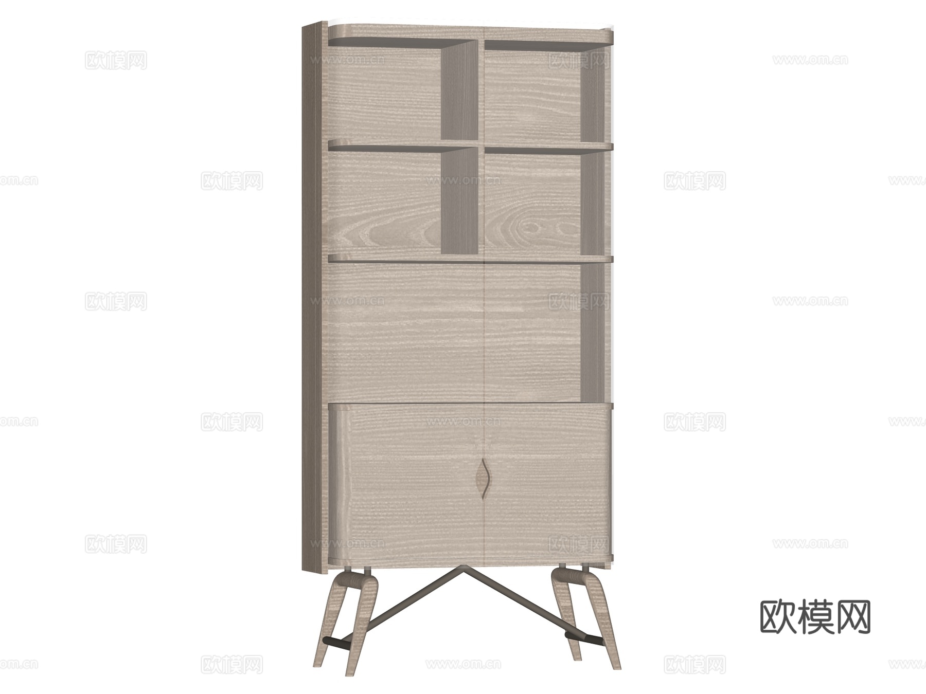 现代边柜装饰柜储物柜su模型