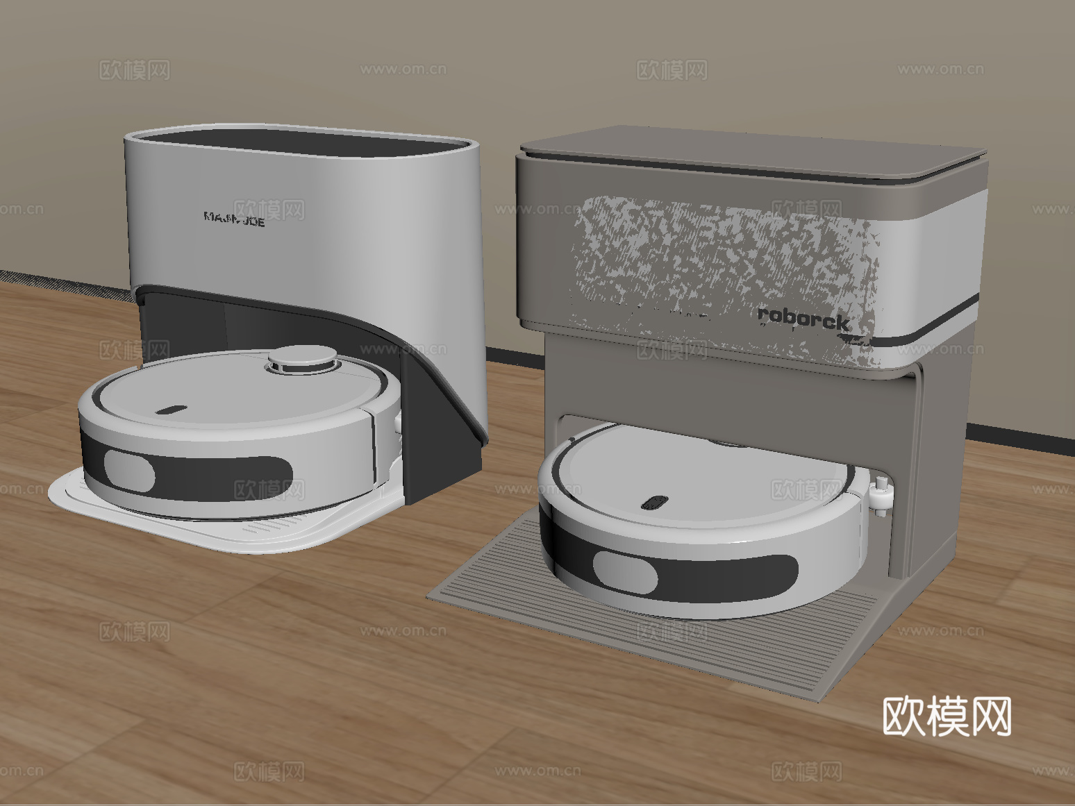 现代智能扫地机器人 拖地机 扫拖一体机su模型