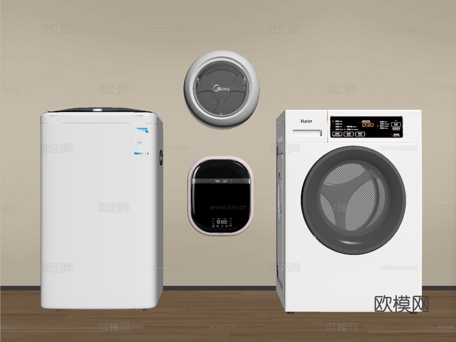 现代洗衣机 滚筒洗衣机 壁挂式洗衣机su模型su模型