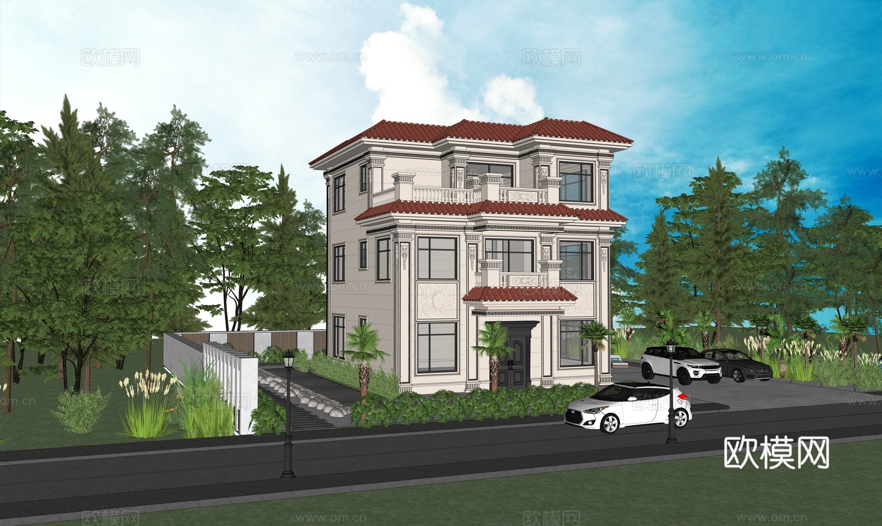 欧式别墅su模型su模型