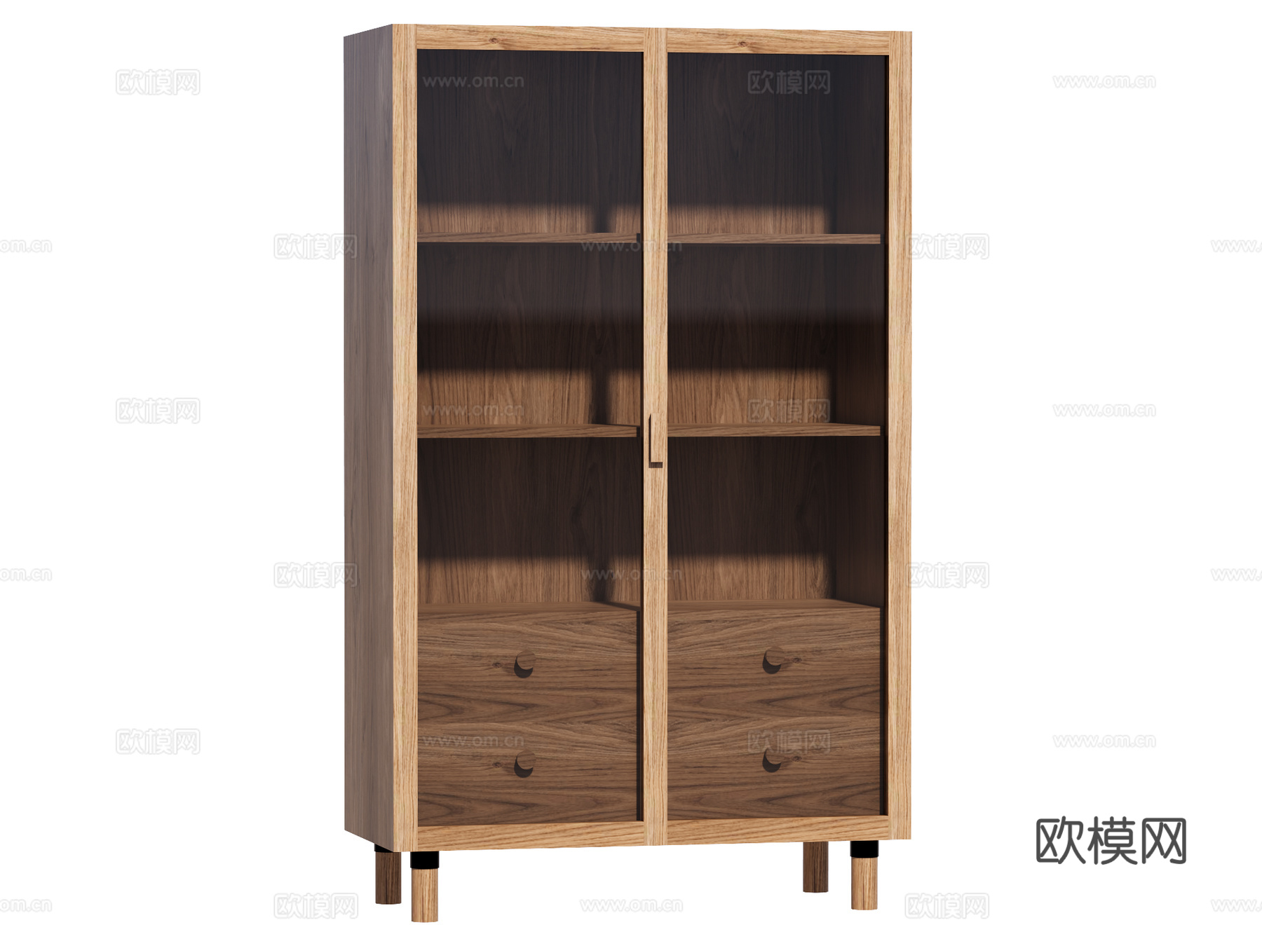 现代边柜装饰柜开放柜储物柜su模型