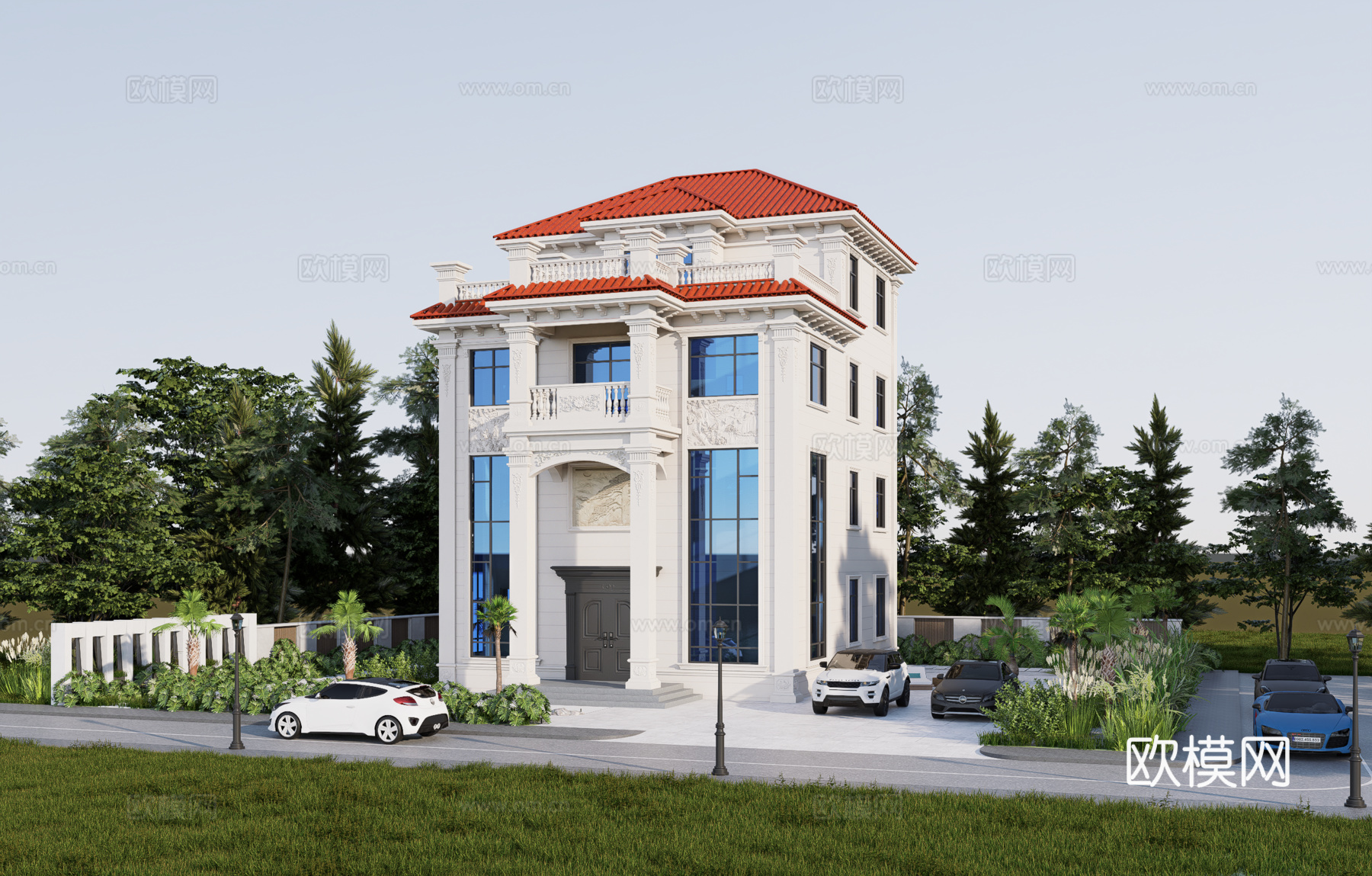 欧式su别墅模型su模型su模型
