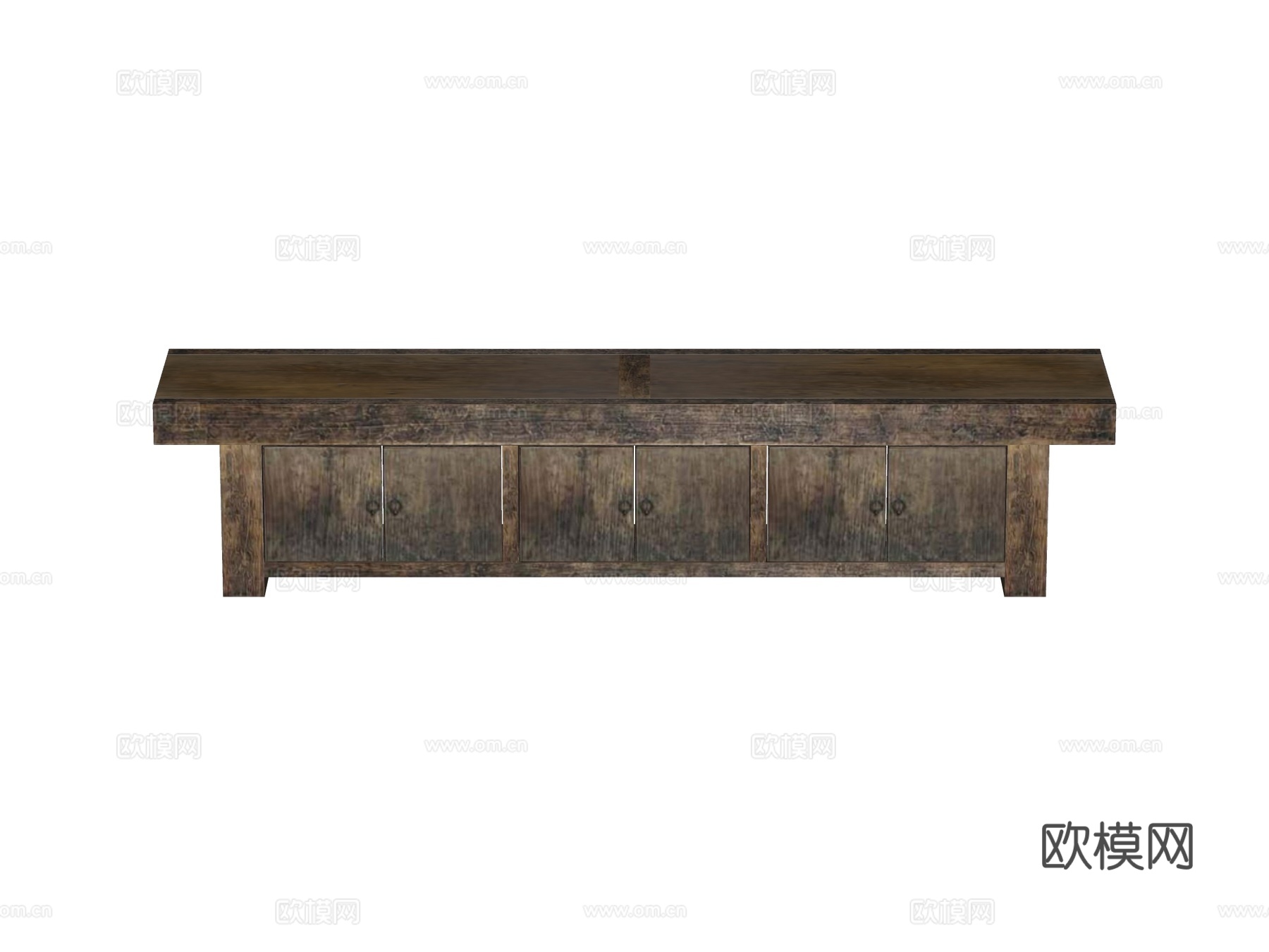 侘寂复古老旧家具端景台案台条案su模型