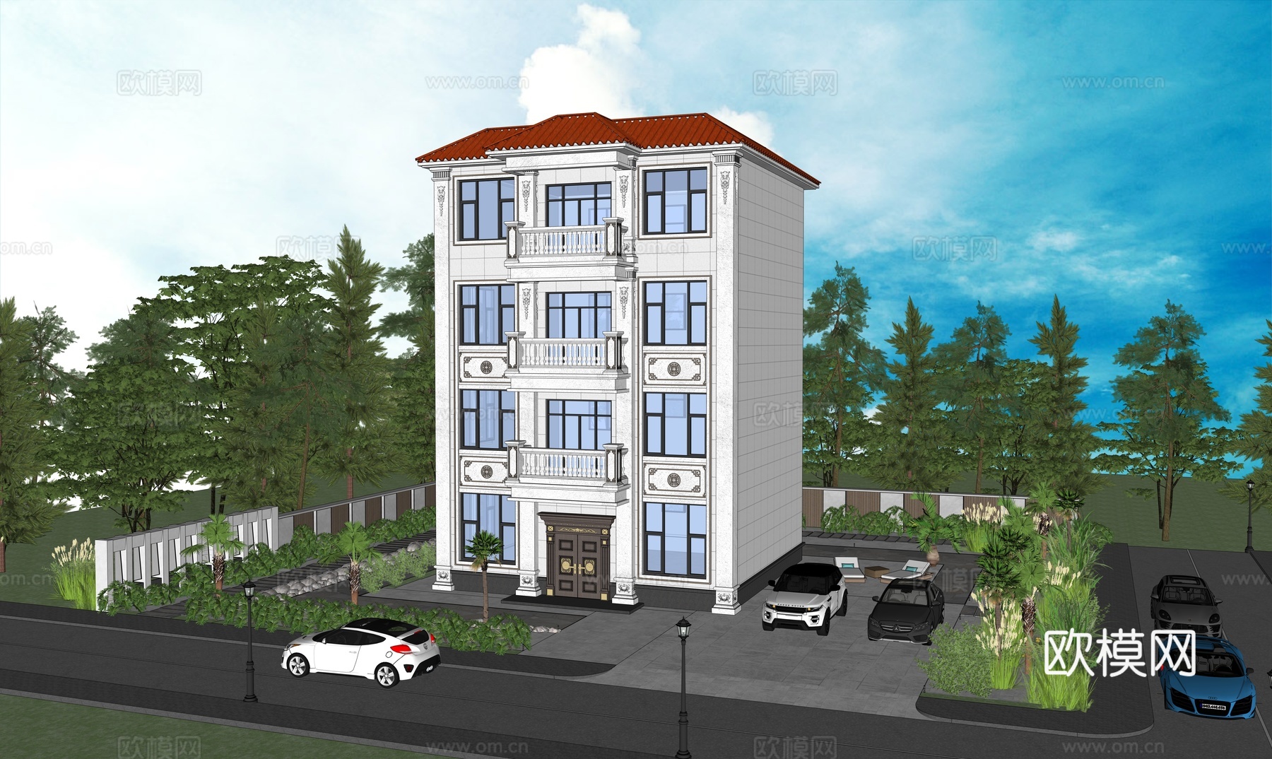 欧式别墅su模型su模型