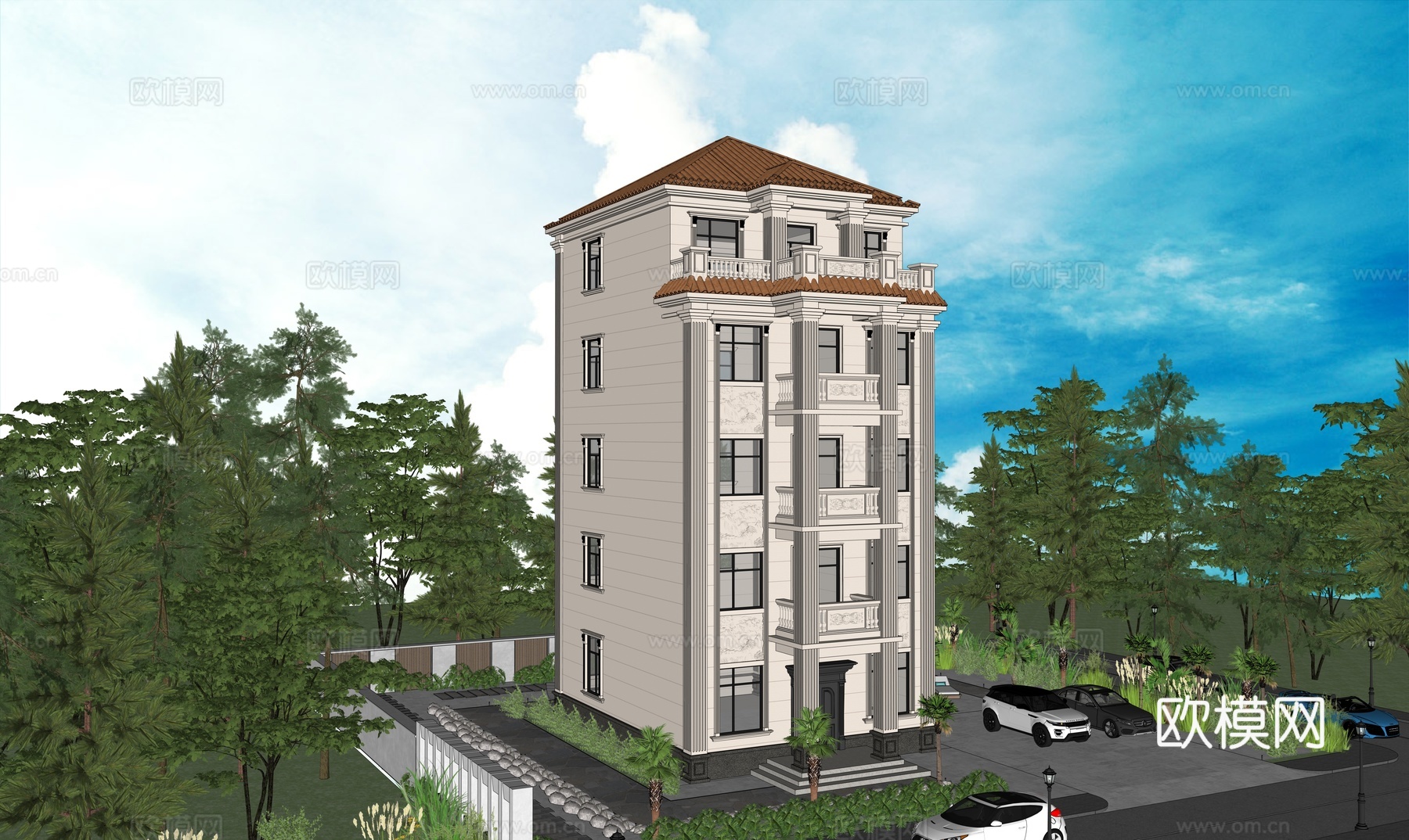 欧式别墅su模型su模型