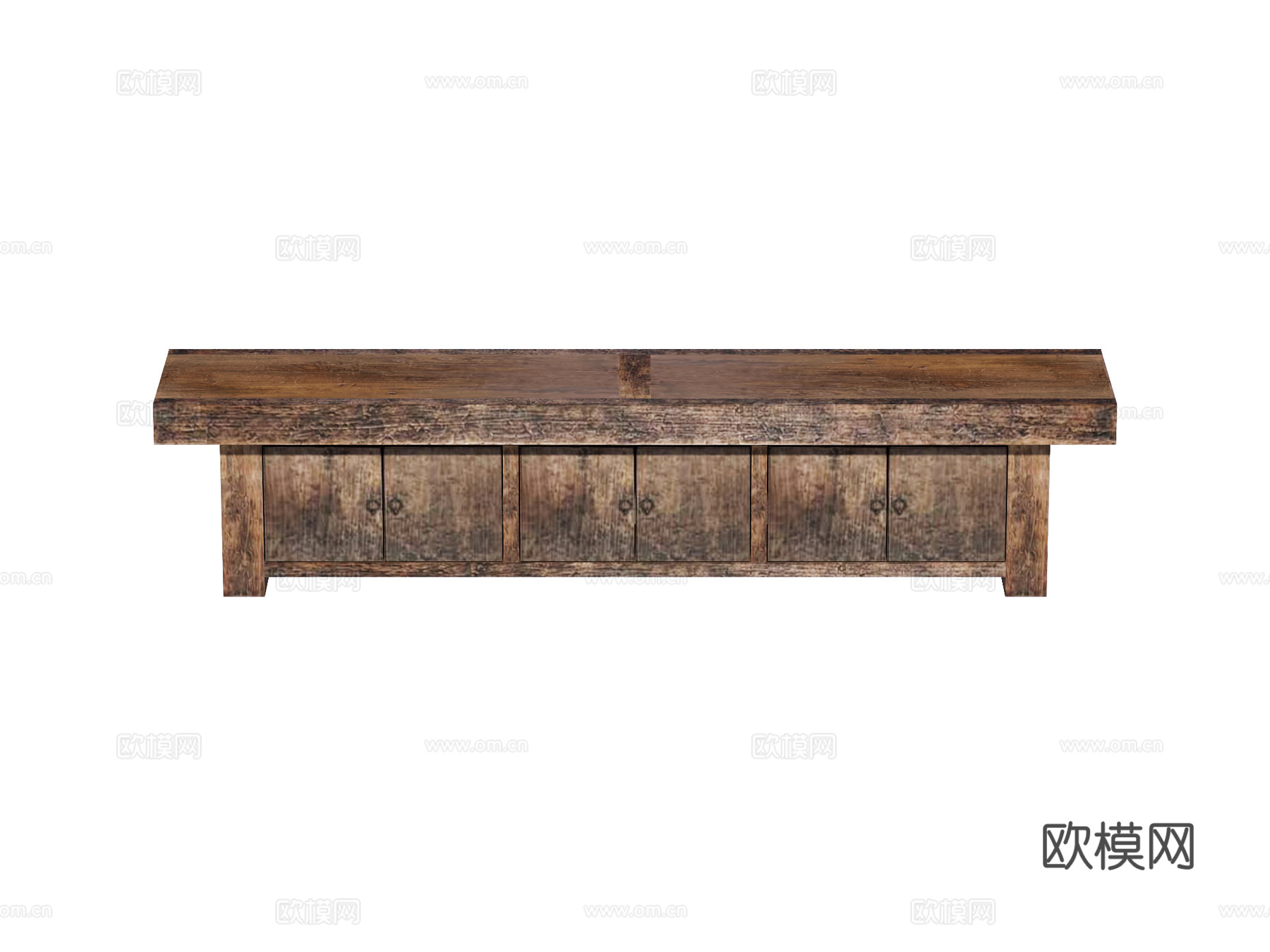 侘寂复古老旧家具端景台案台条案su模型