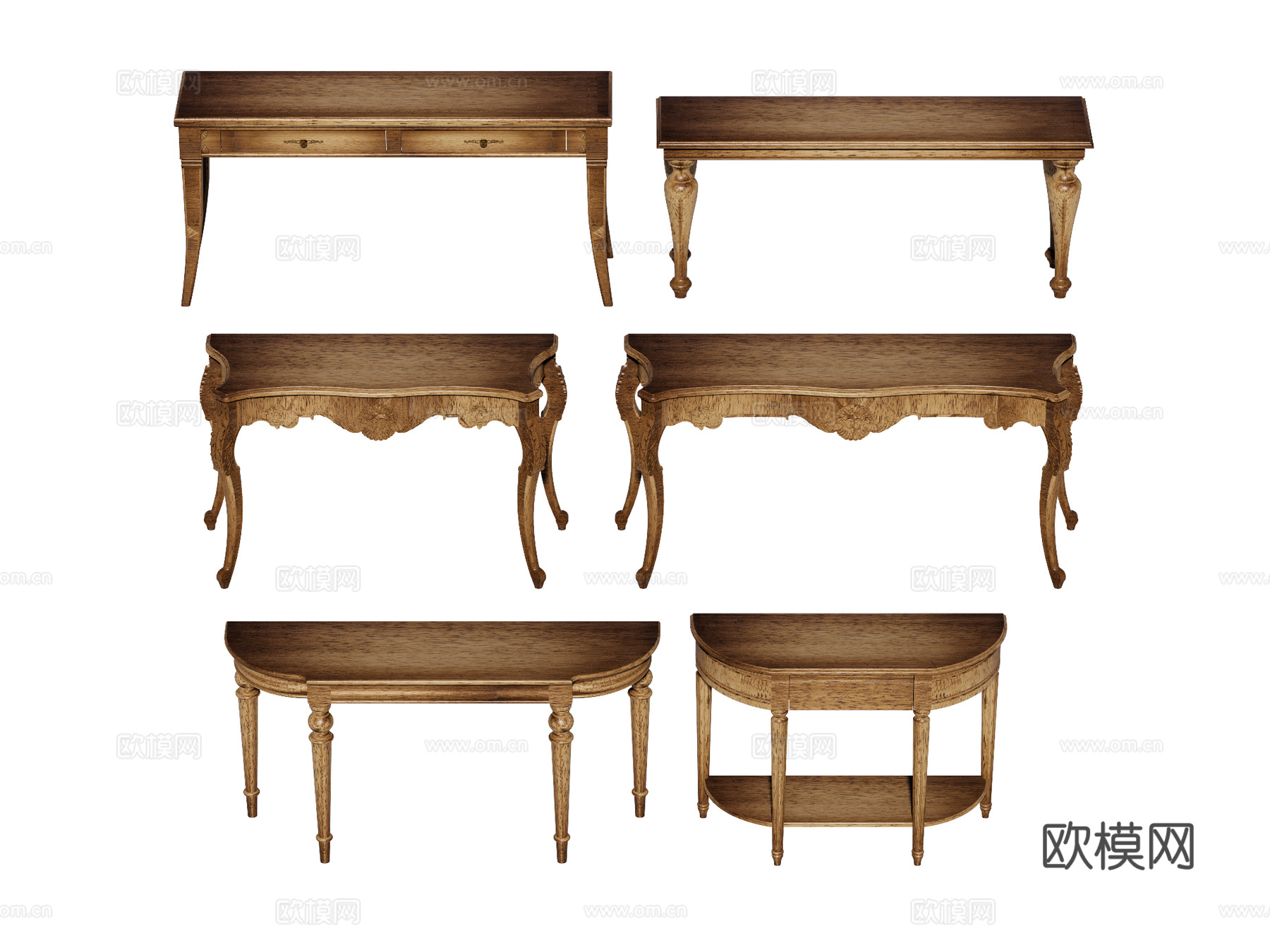 复古老旧家具端景台案台条案su模型su模型