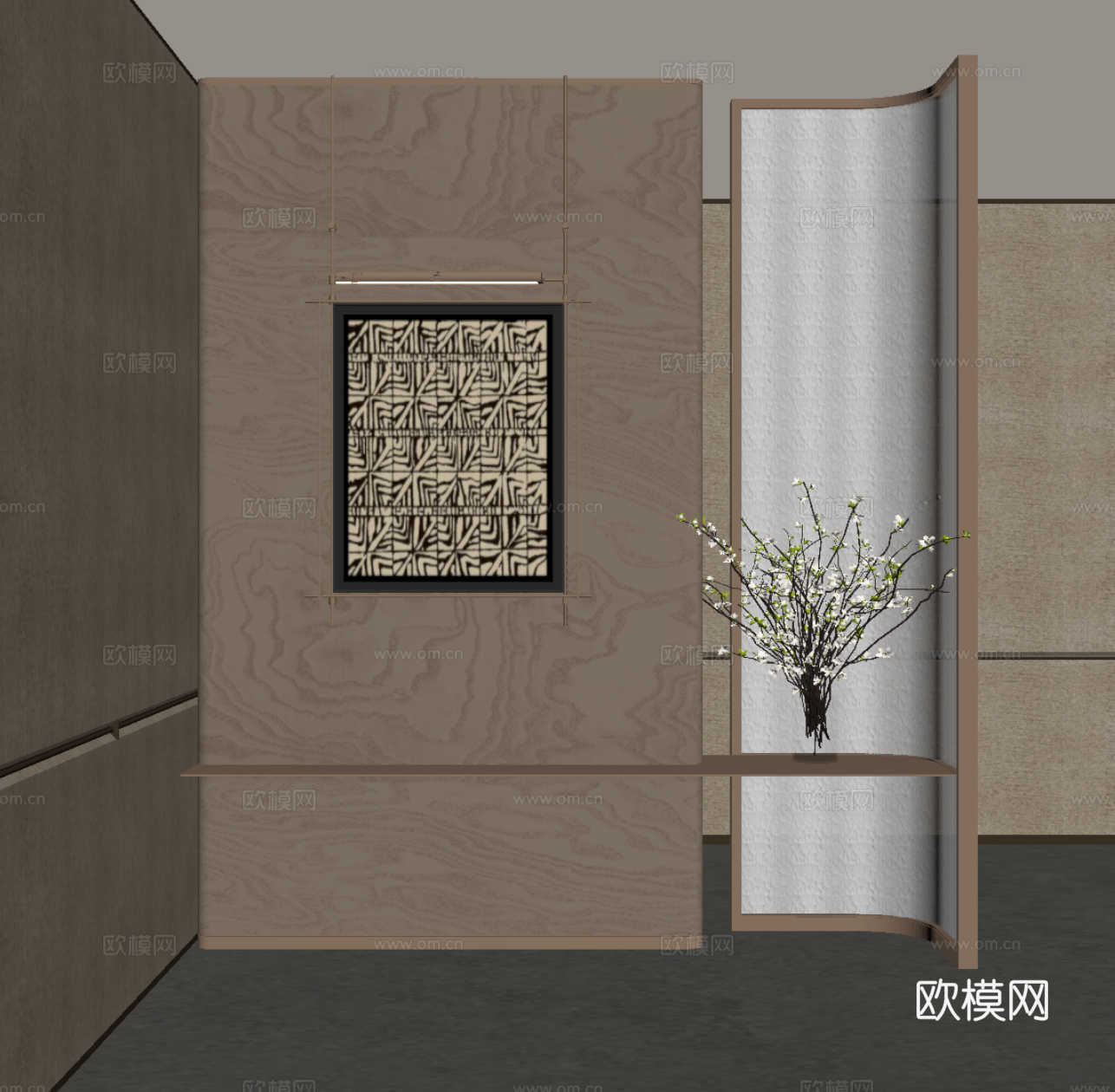 现代玄关su模型