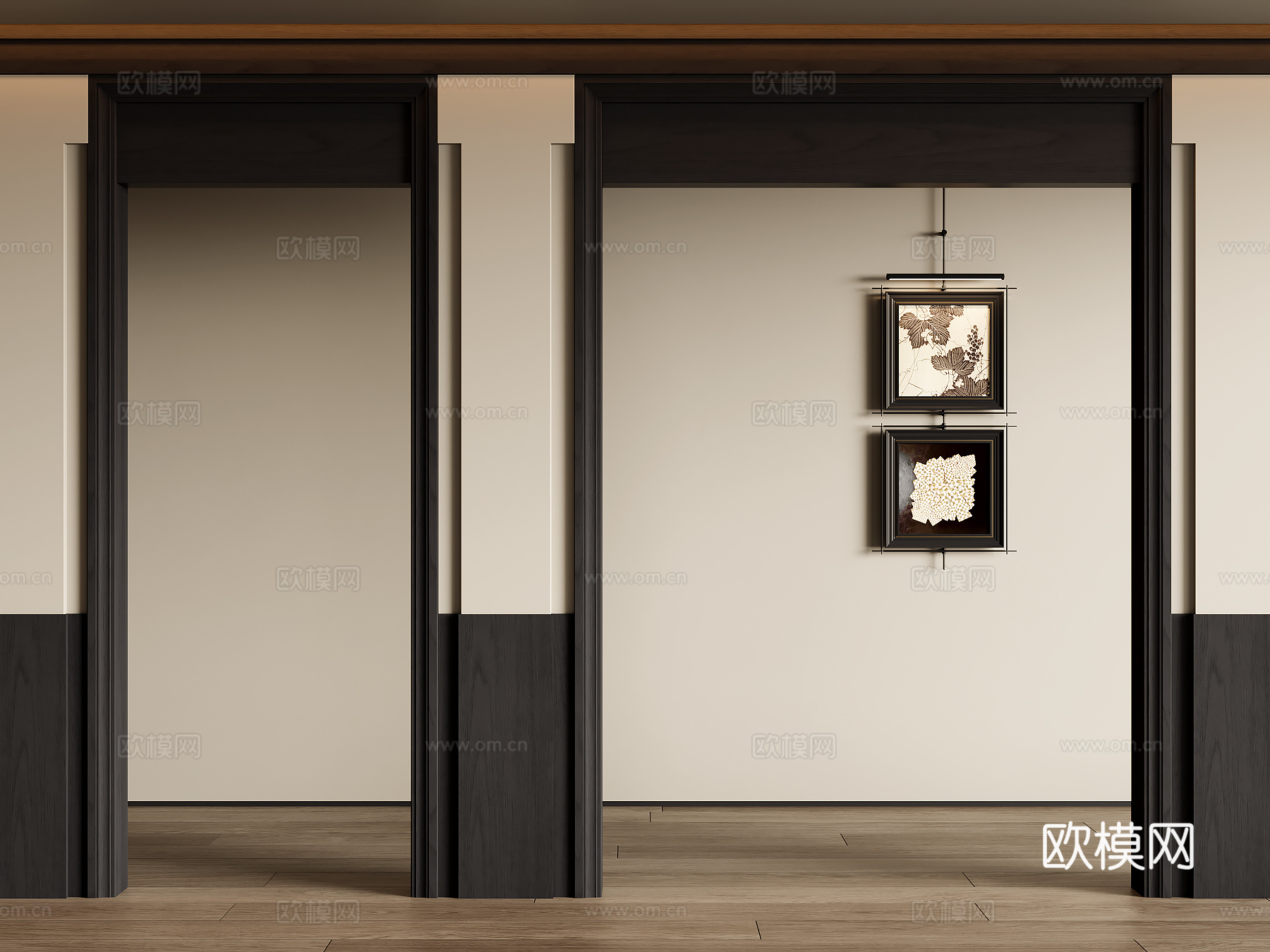 中古风门套su模型