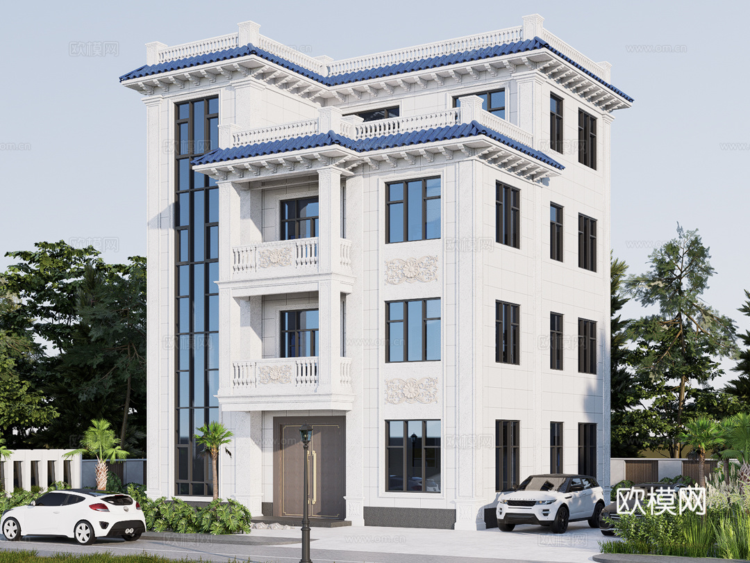 欧式别墅su模型su模型