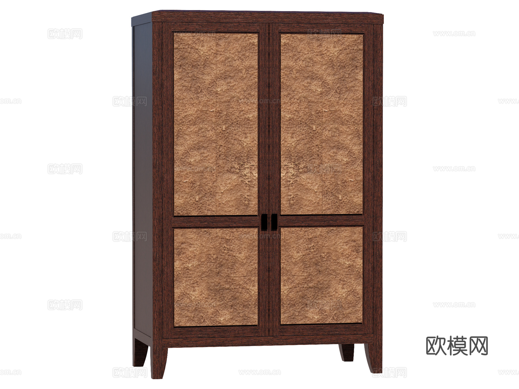 中古侘寂复古边柜装饰柜储物柜su模型