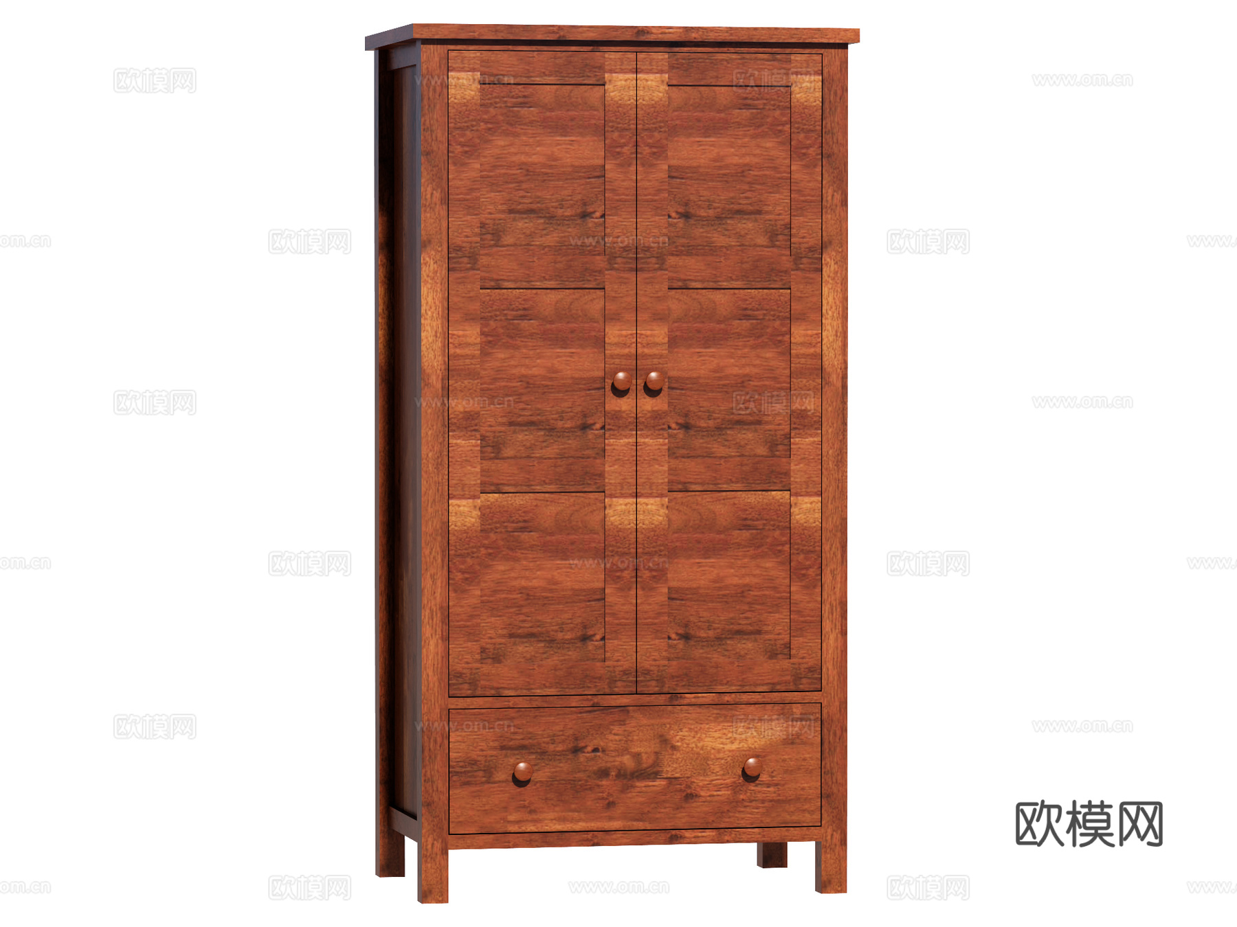 复古中古欧式边柜斗柜装饰柜储物柜su模型