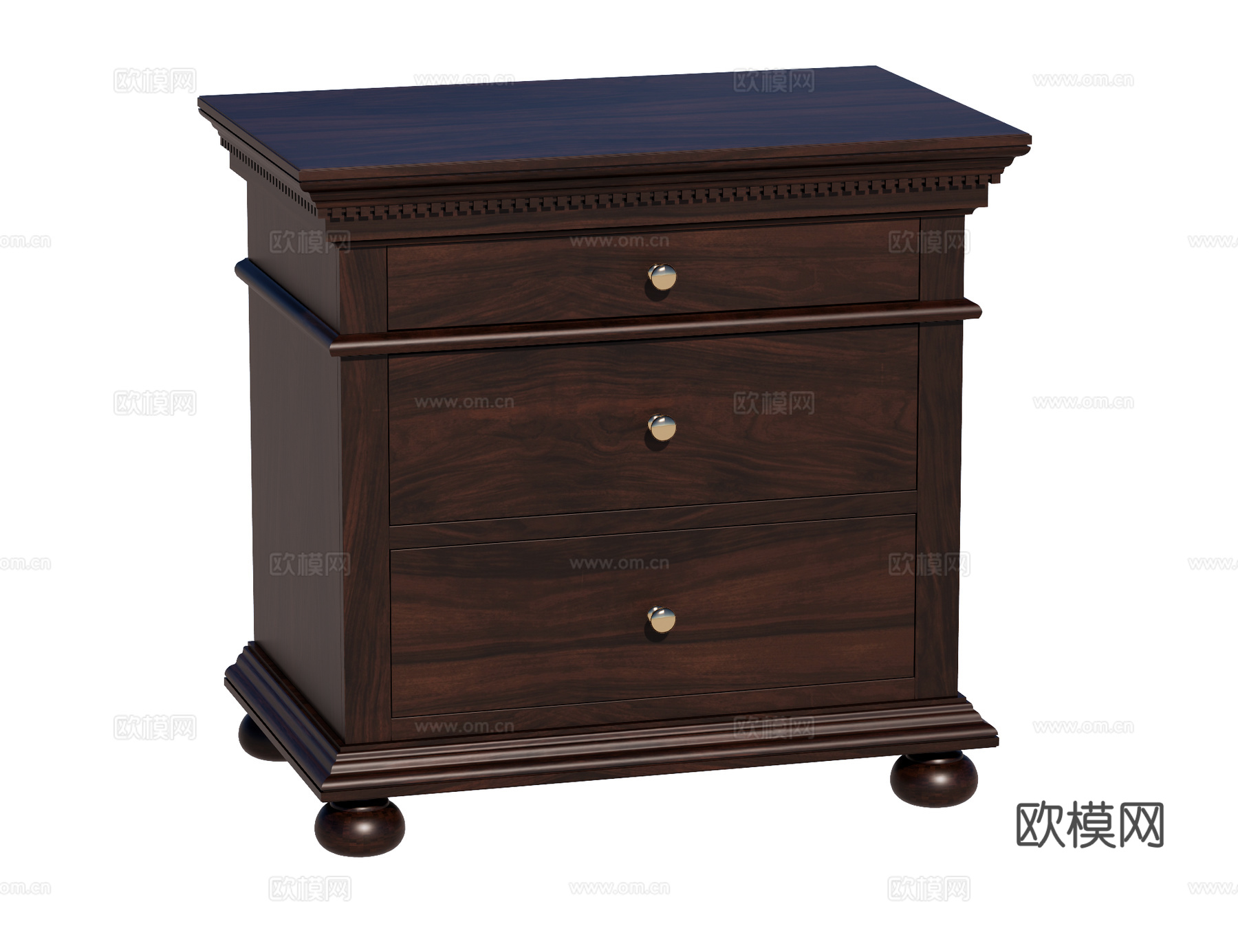 中古床头柜装饰柜角几边几su模型