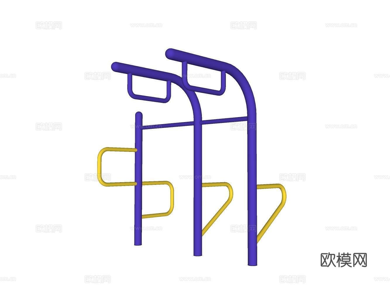 健身器材su模型