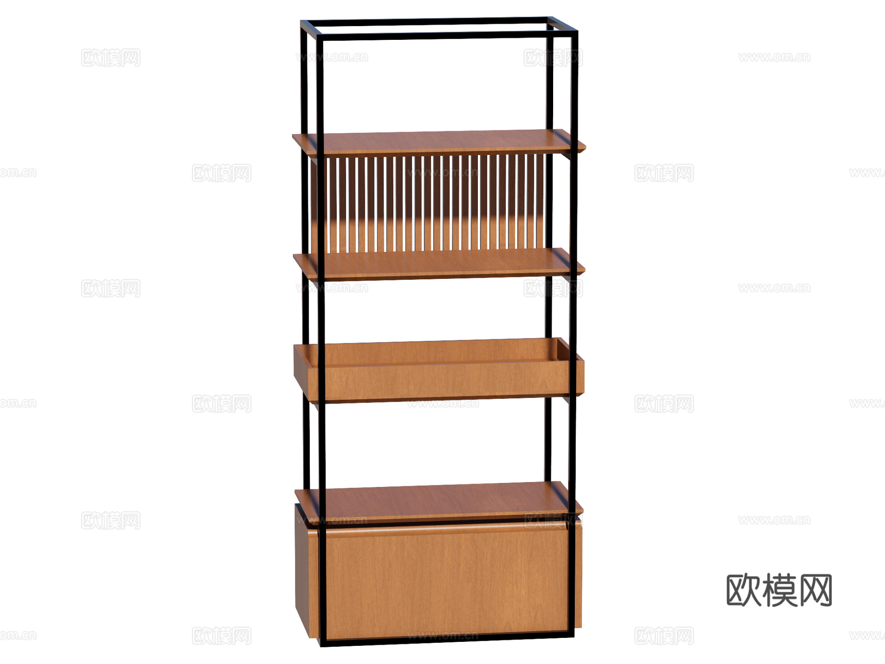现代置物架装饰架su模型