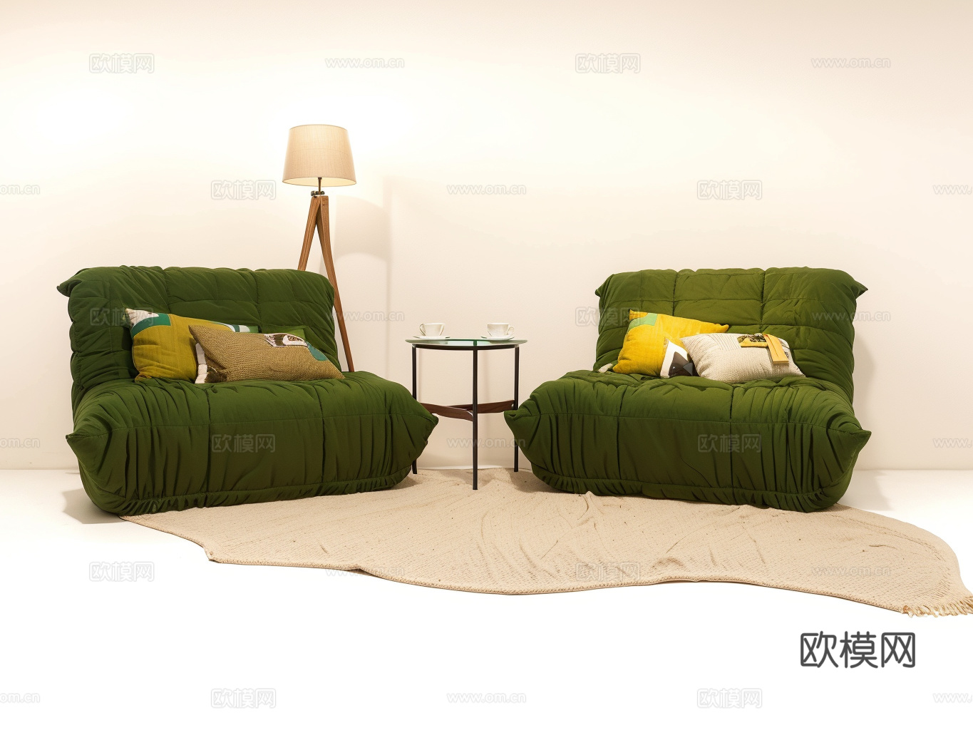 懒人沙发su模型