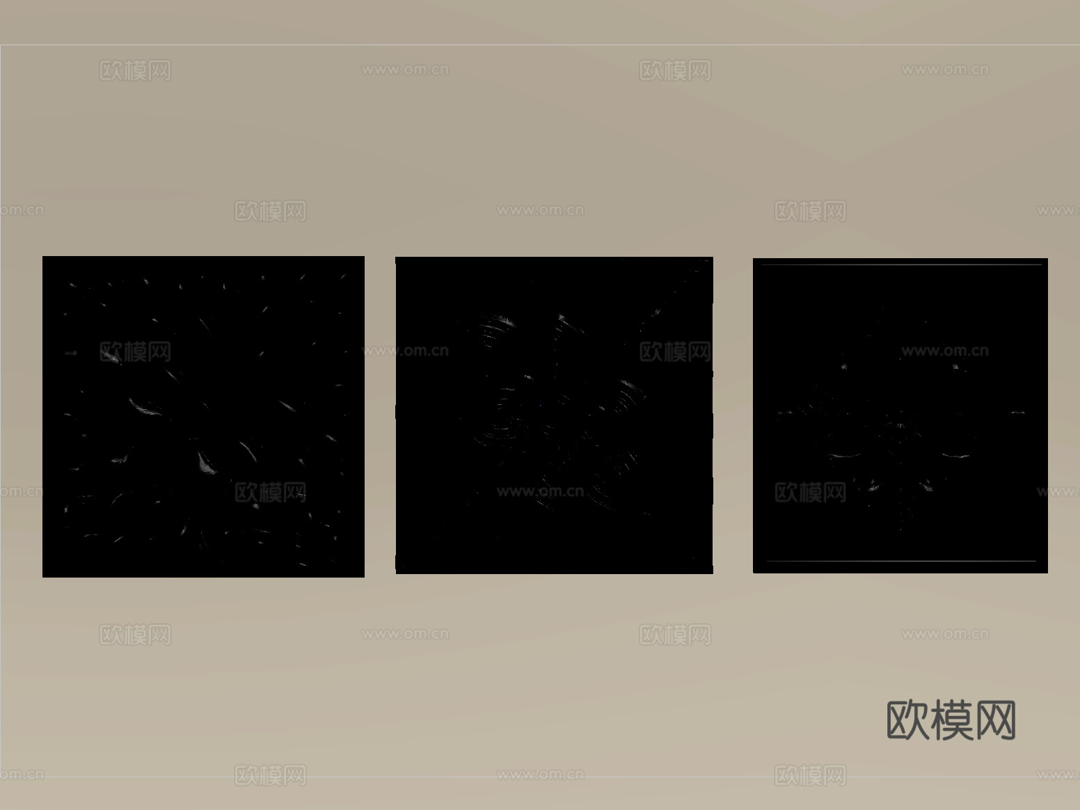 现代雕花 浮雕 铜板浮雕雕刻su模型