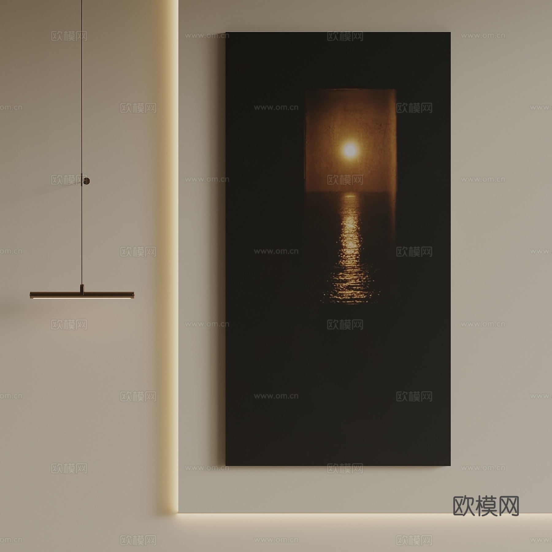 现代装饰画su模型