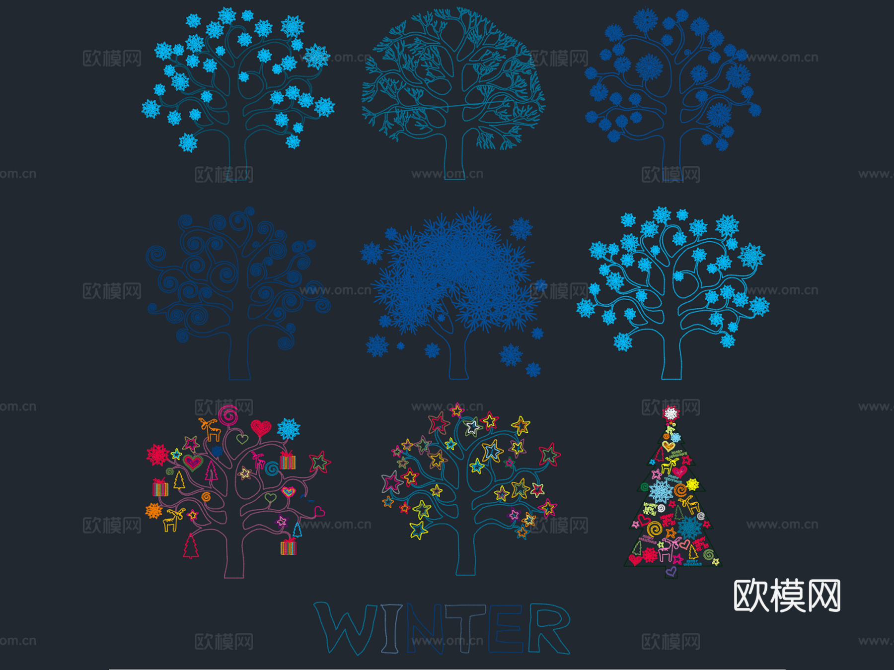 2026年最新春夏秋冬季景观植物树木乔木CAD图库cad施工图