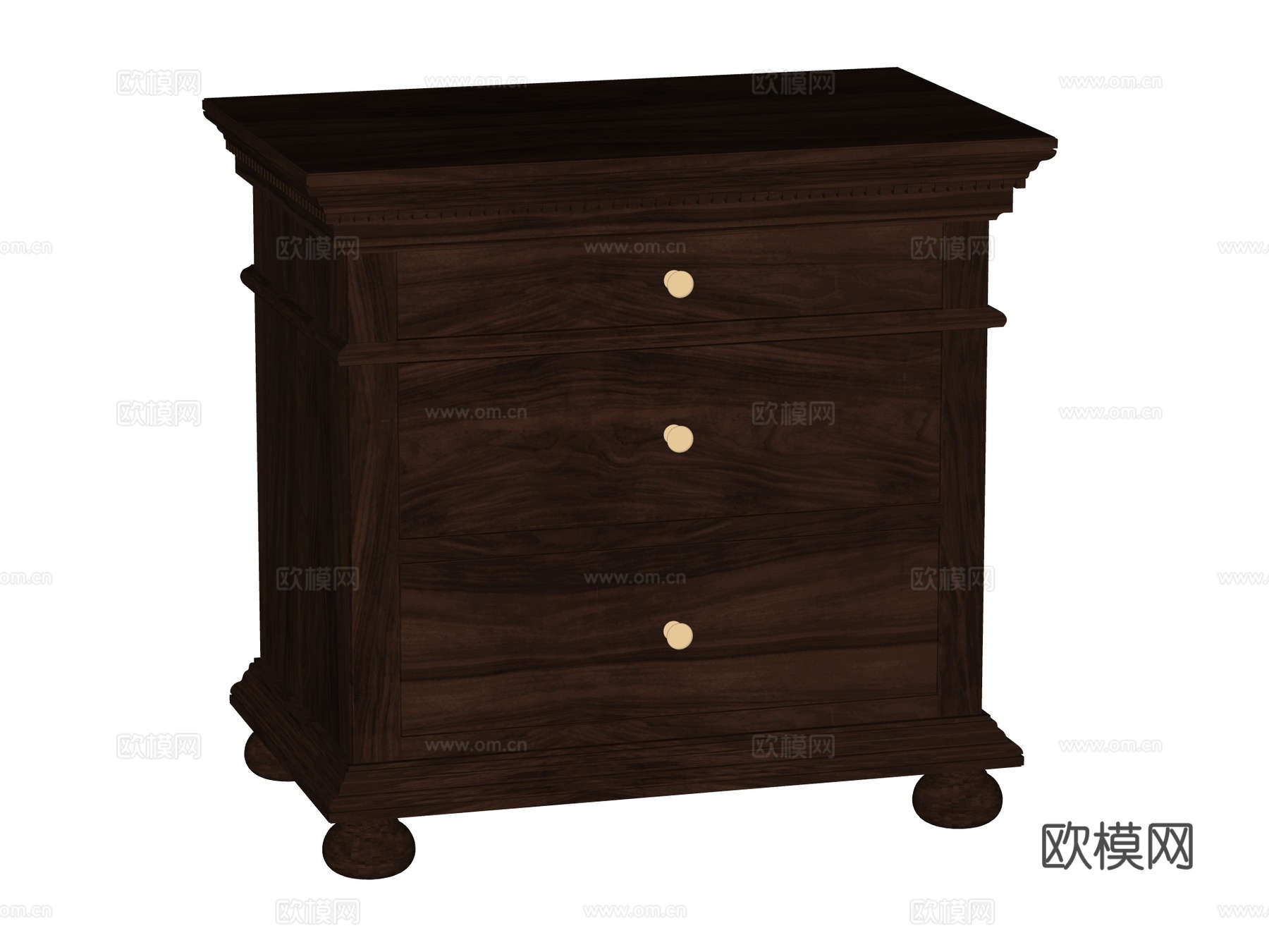中古床头柜装饰柜角几边几su模型