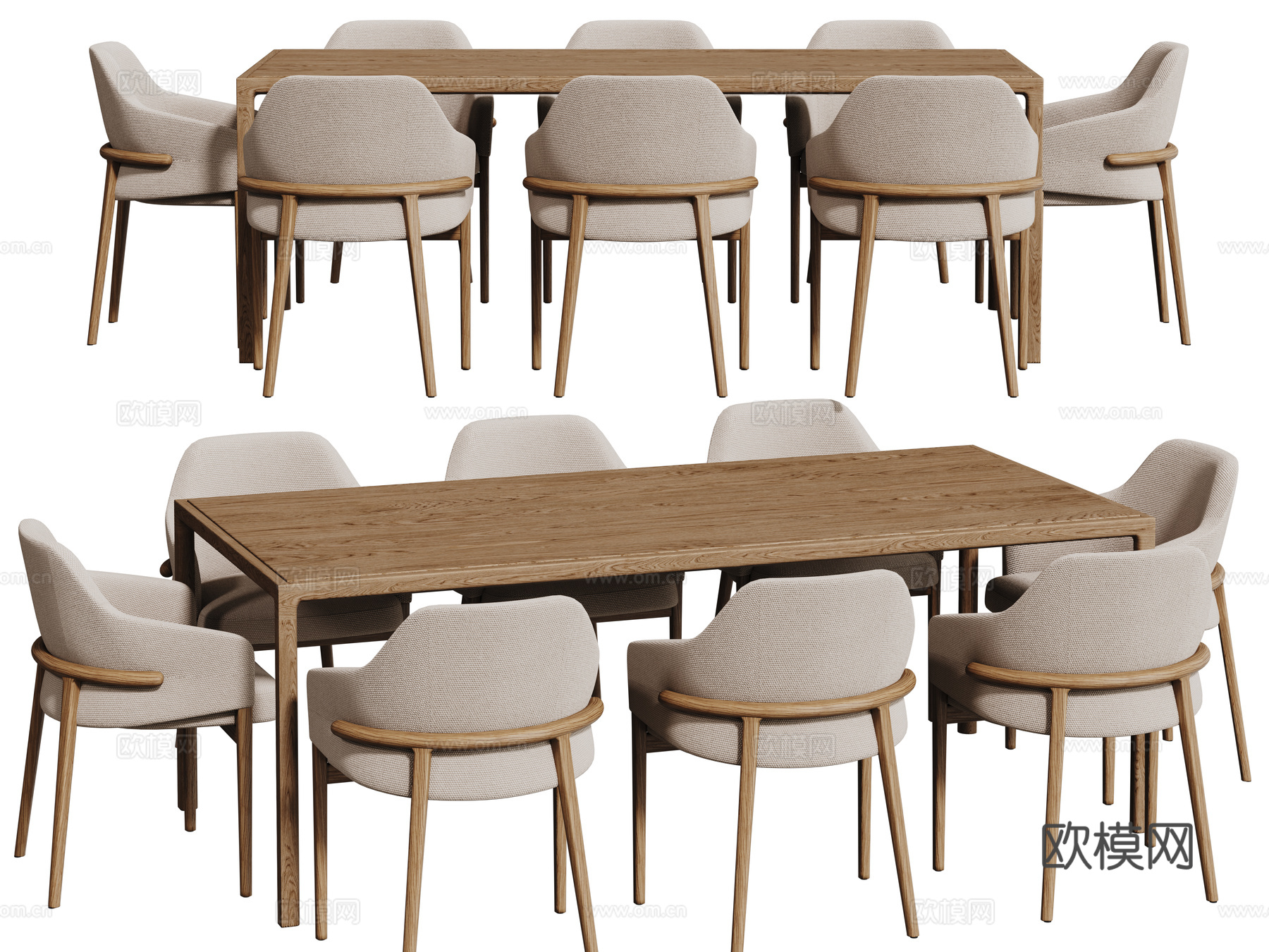 中古桌椅组合 餐桌组合 茶桌椅 长桌 休闲桌椅su模型