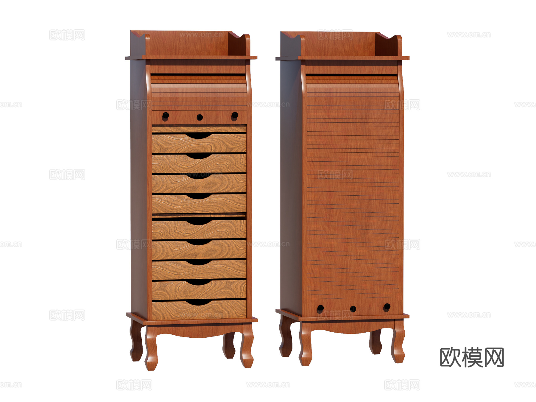 中古边柜装饰柜储物柜su模型