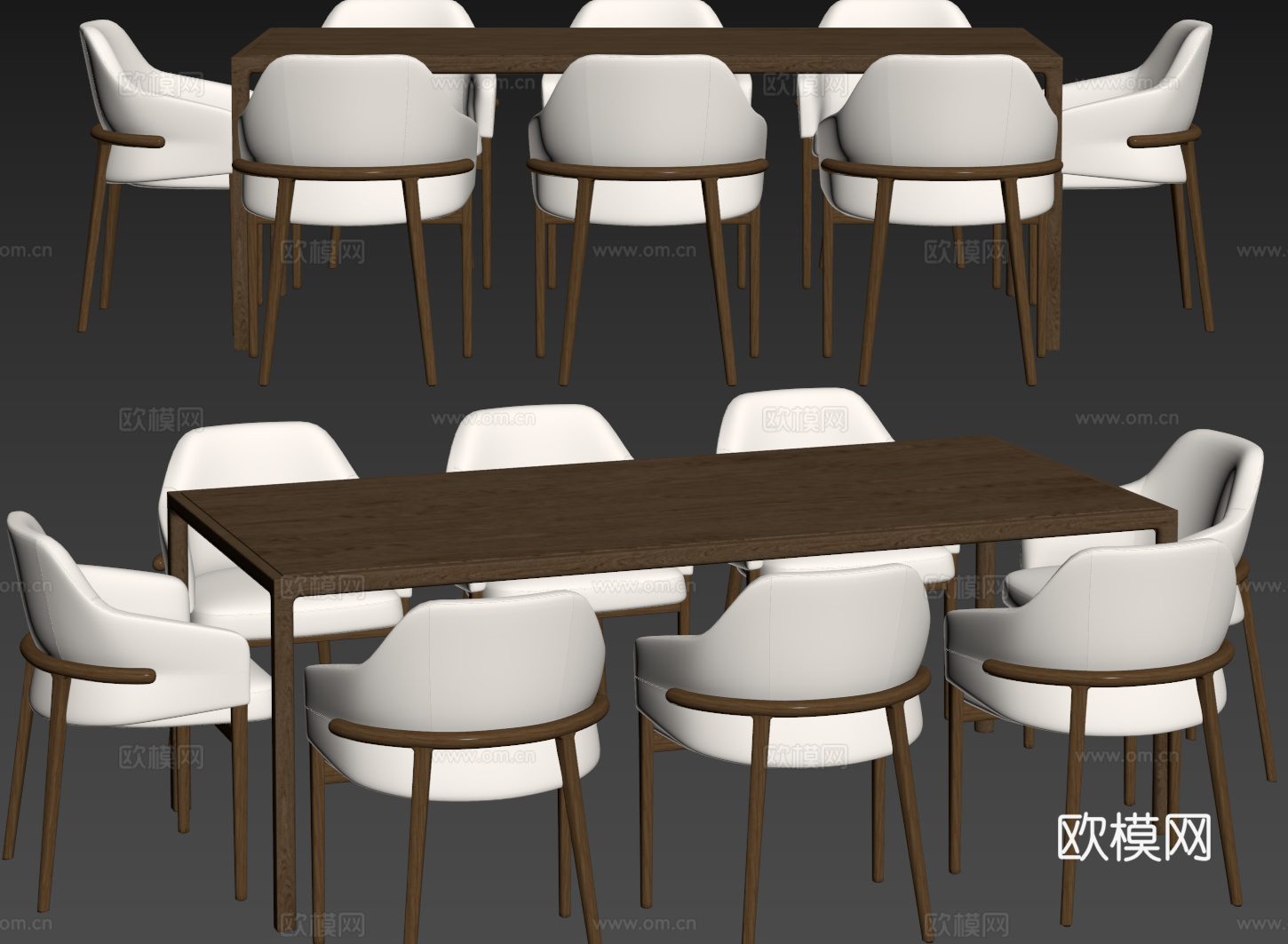 中古桌椅组合 餐桌组合 茶桌椅 长桌 休闲桌椅su模型