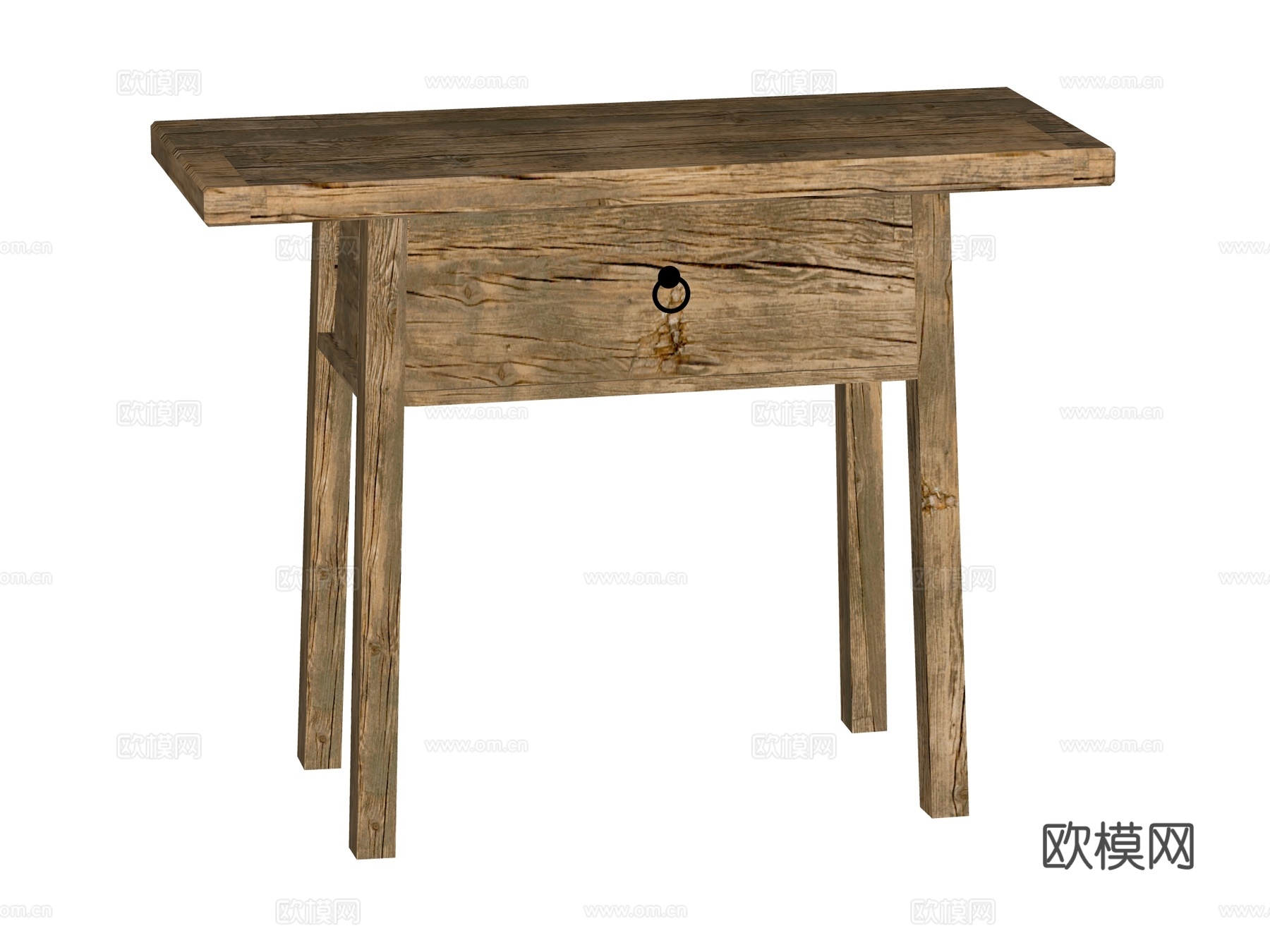 侘寂复古老旧家具端景台案台条案su模型