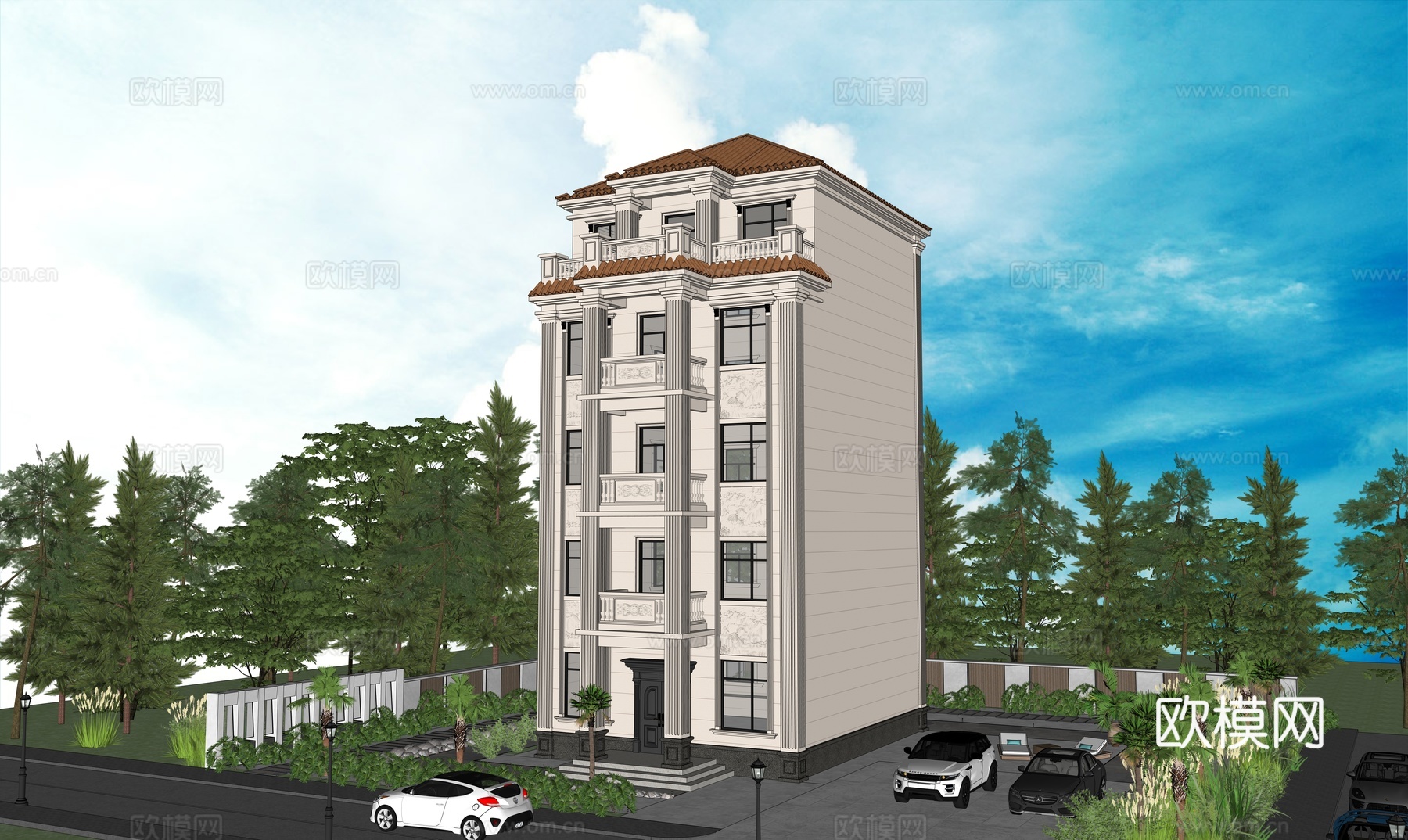 欧式别墅su模型su模型