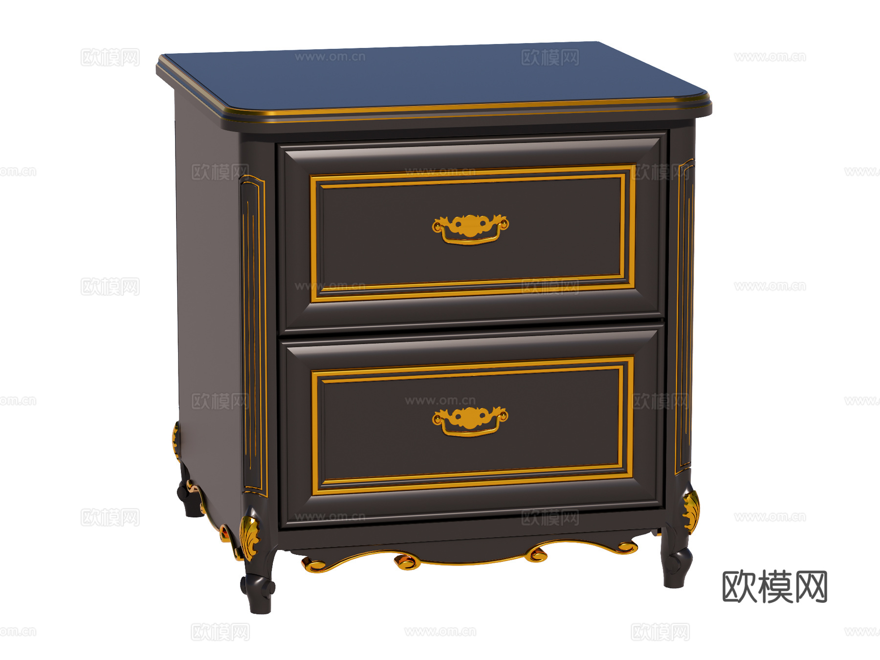 欧式床头柜装饰柜角几边几su模型