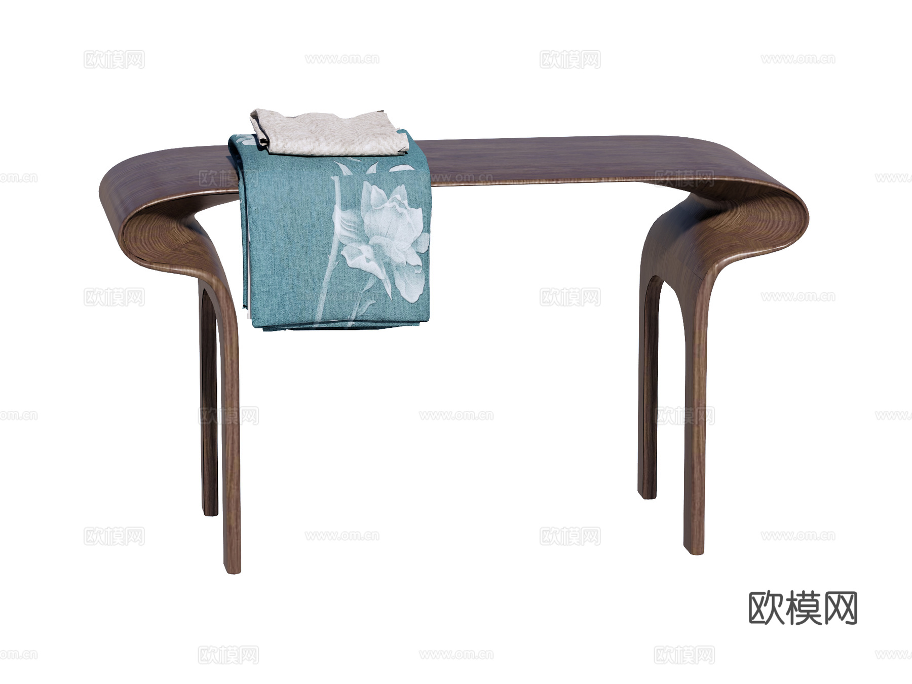 中式端景台案台条案su模型