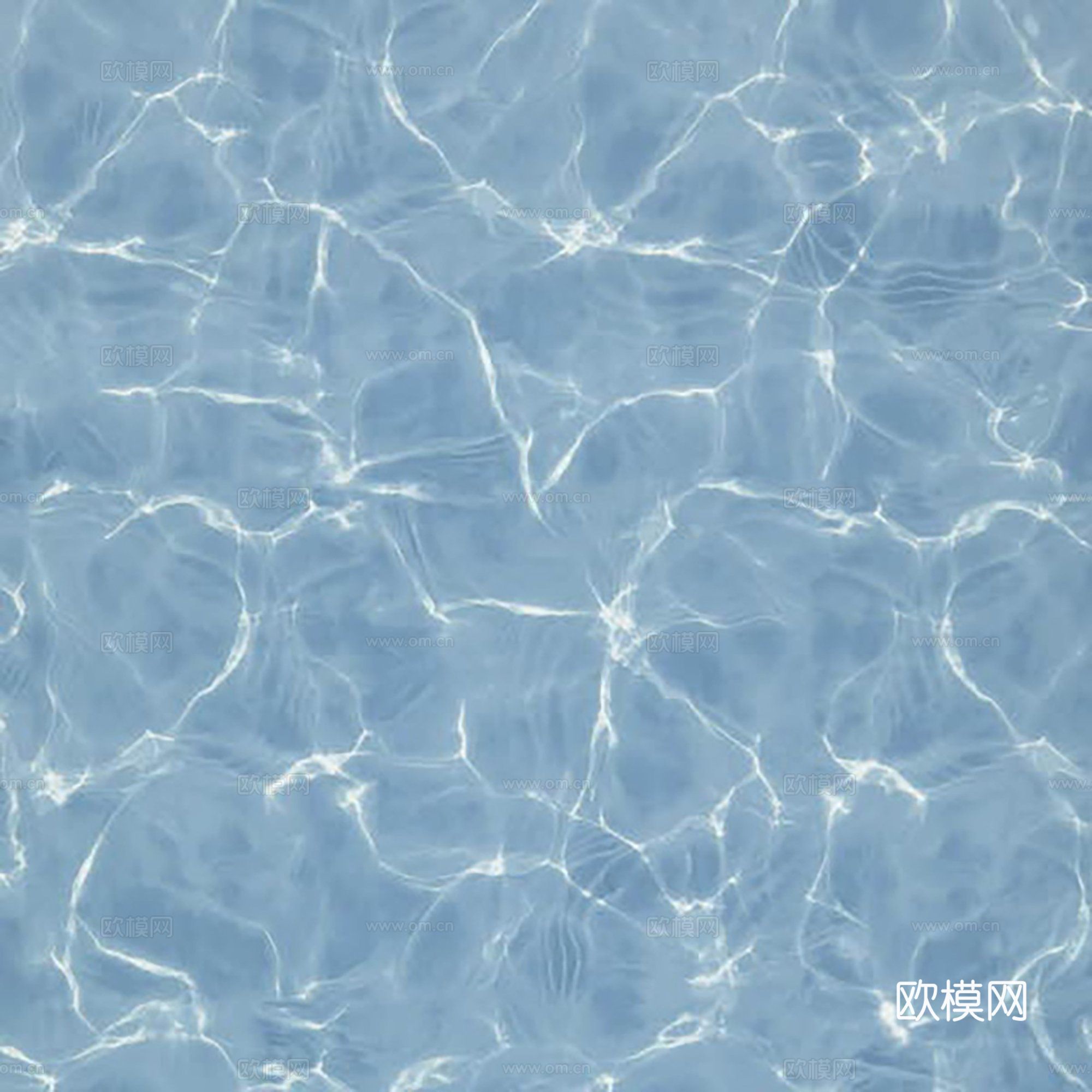 水波纹清澈蓝色真实