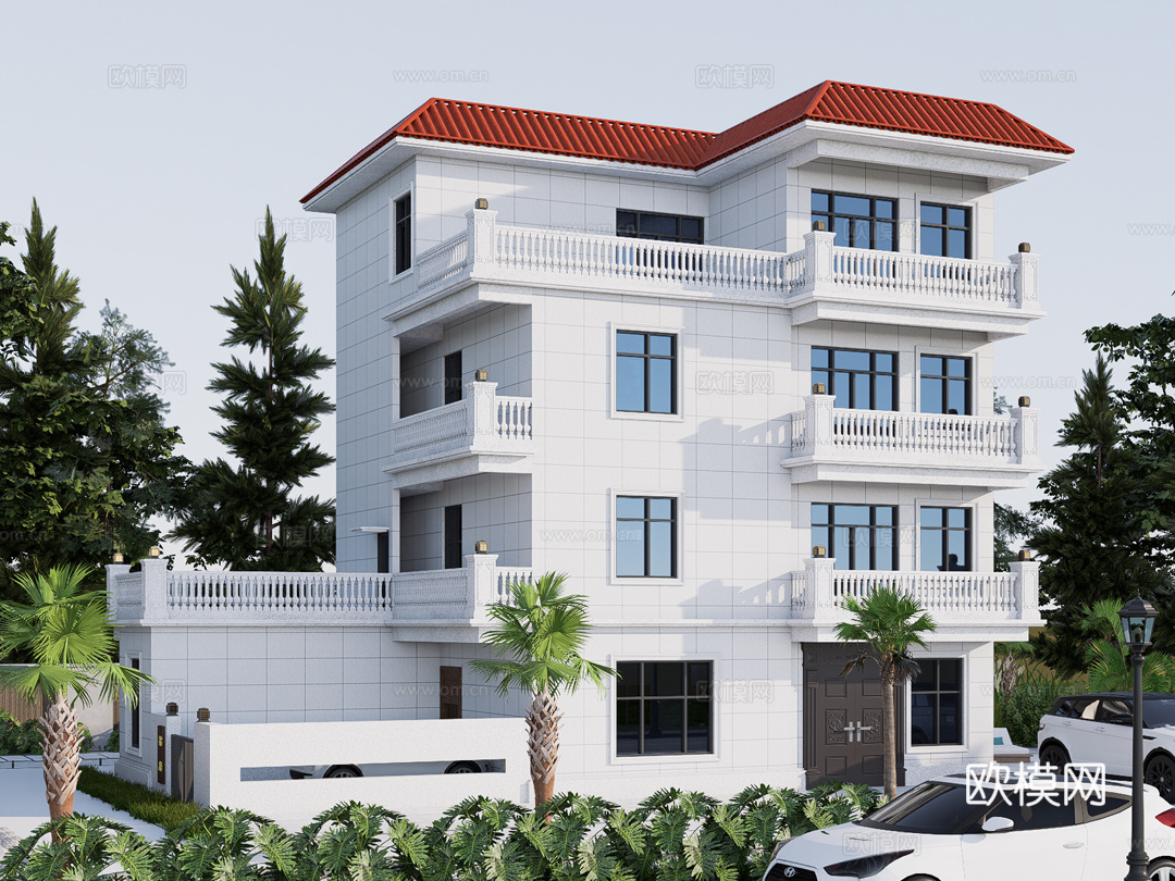 欧式别墅su模型su模型