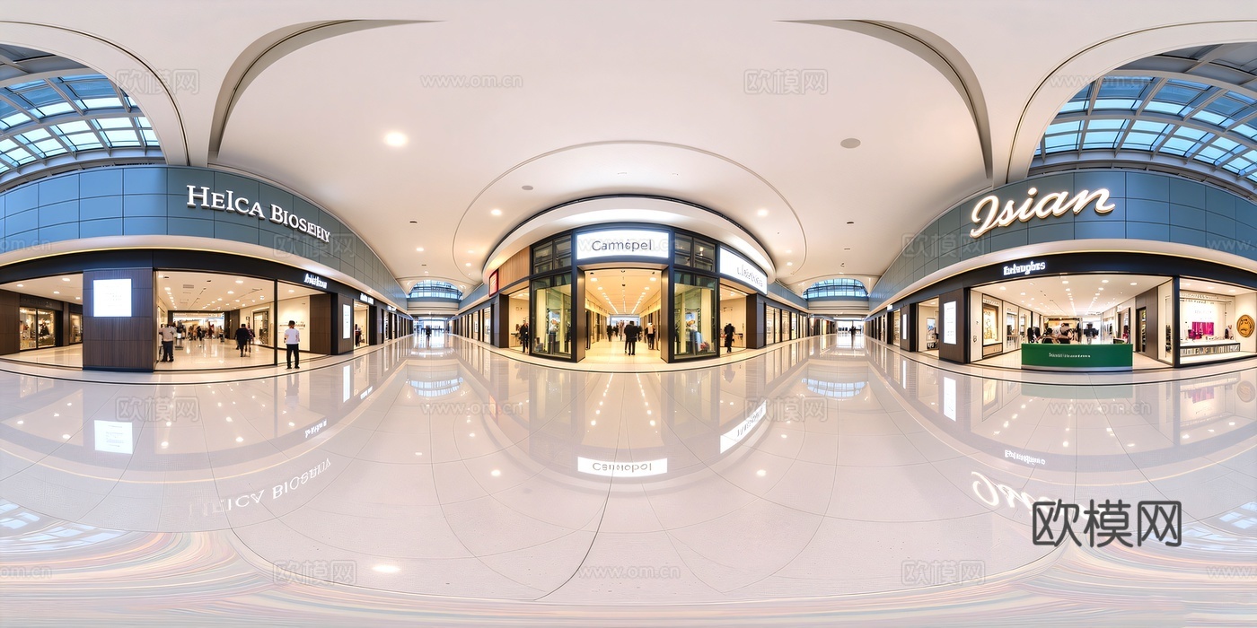 现代室内_商场_商场店铺_商场购物中心_商场中庭