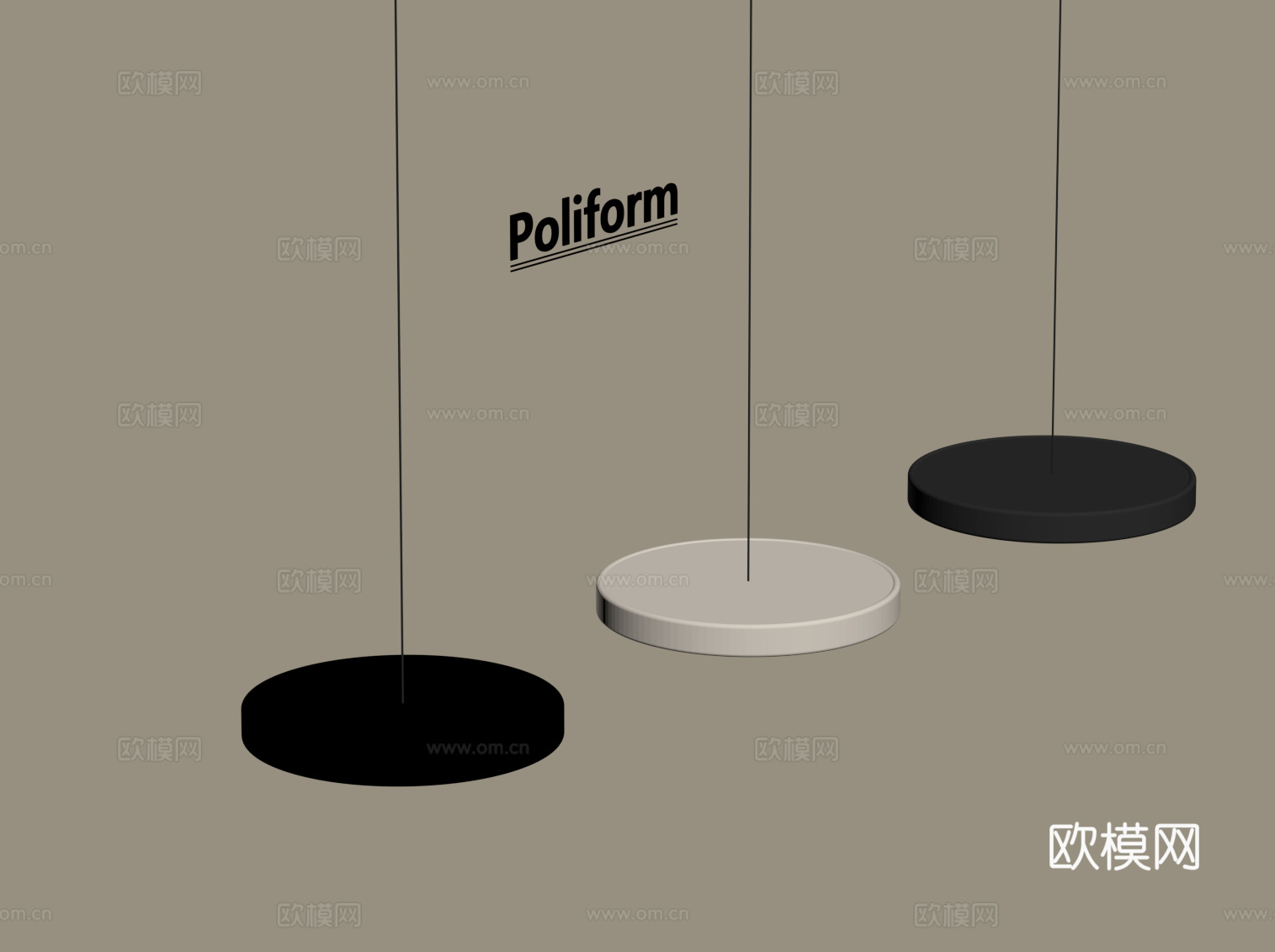 现代吊灯 圆形小吊灯su模型