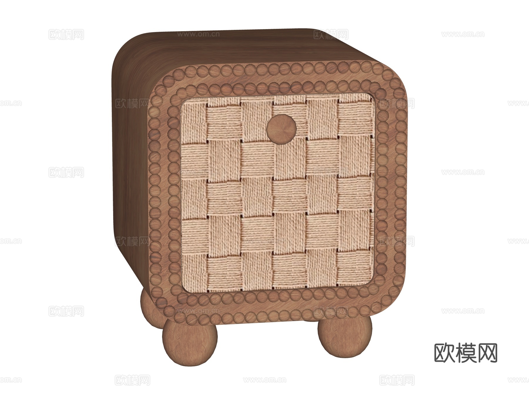 中古床头柜装饰柜角几边几su模型