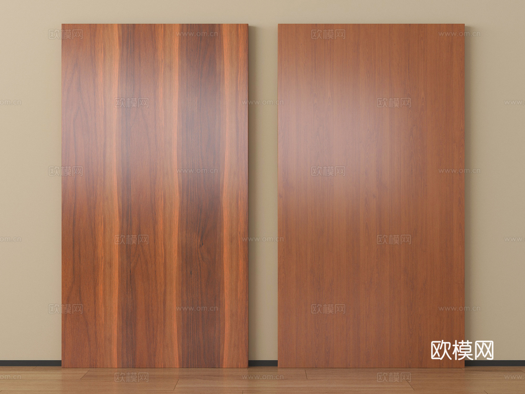 现代护墙板 木饰面护墙板 木饰面背景墙su模型