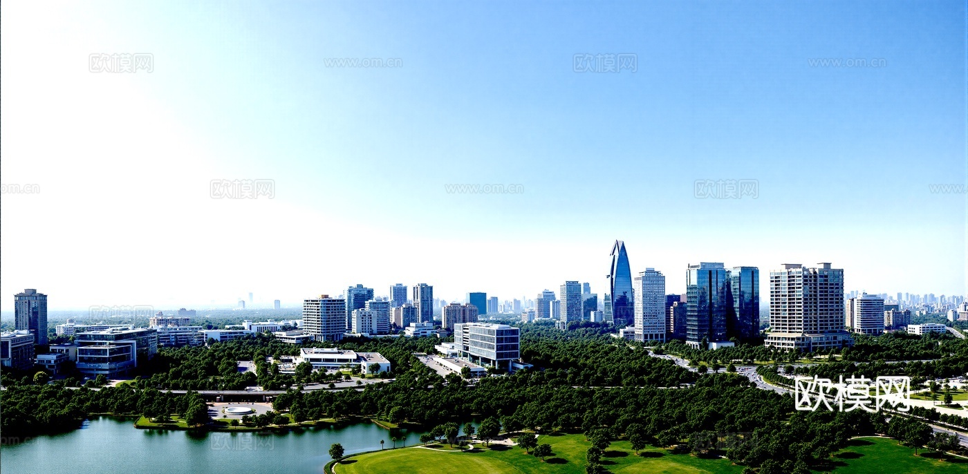 现代户外天空全景