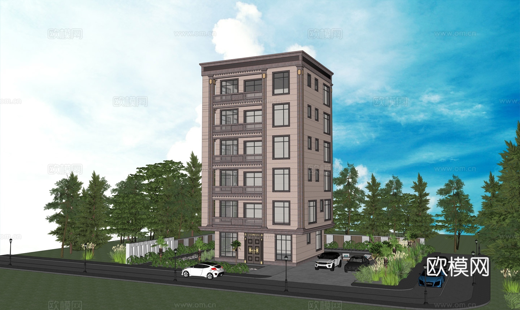 欧式别墅su模型su模型